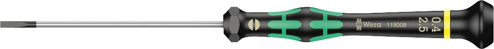 Wera Elektronik- u. Feinmechanik Schlitz-Schraubendreher 2035 05118008001 Klingenbreite: 2.5mm Klingenlänge: 80mm