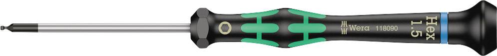Wera 2052 Elektronik- u. Feinmechanik Innen-Sechskantschraubendreher Schlüsselweite (metrisch): 1.5mm Klingenlänge: 60mm