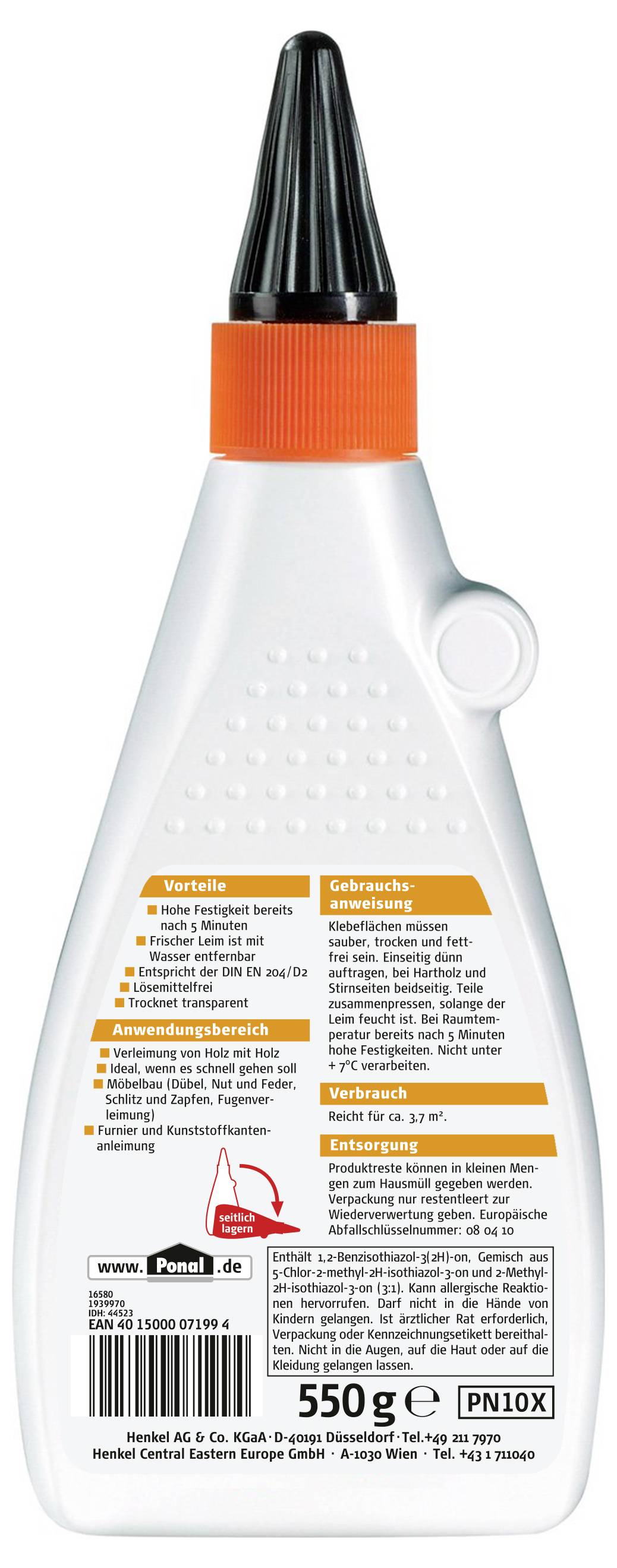 Ponal EXPRESS Holzleim PN10X 550g