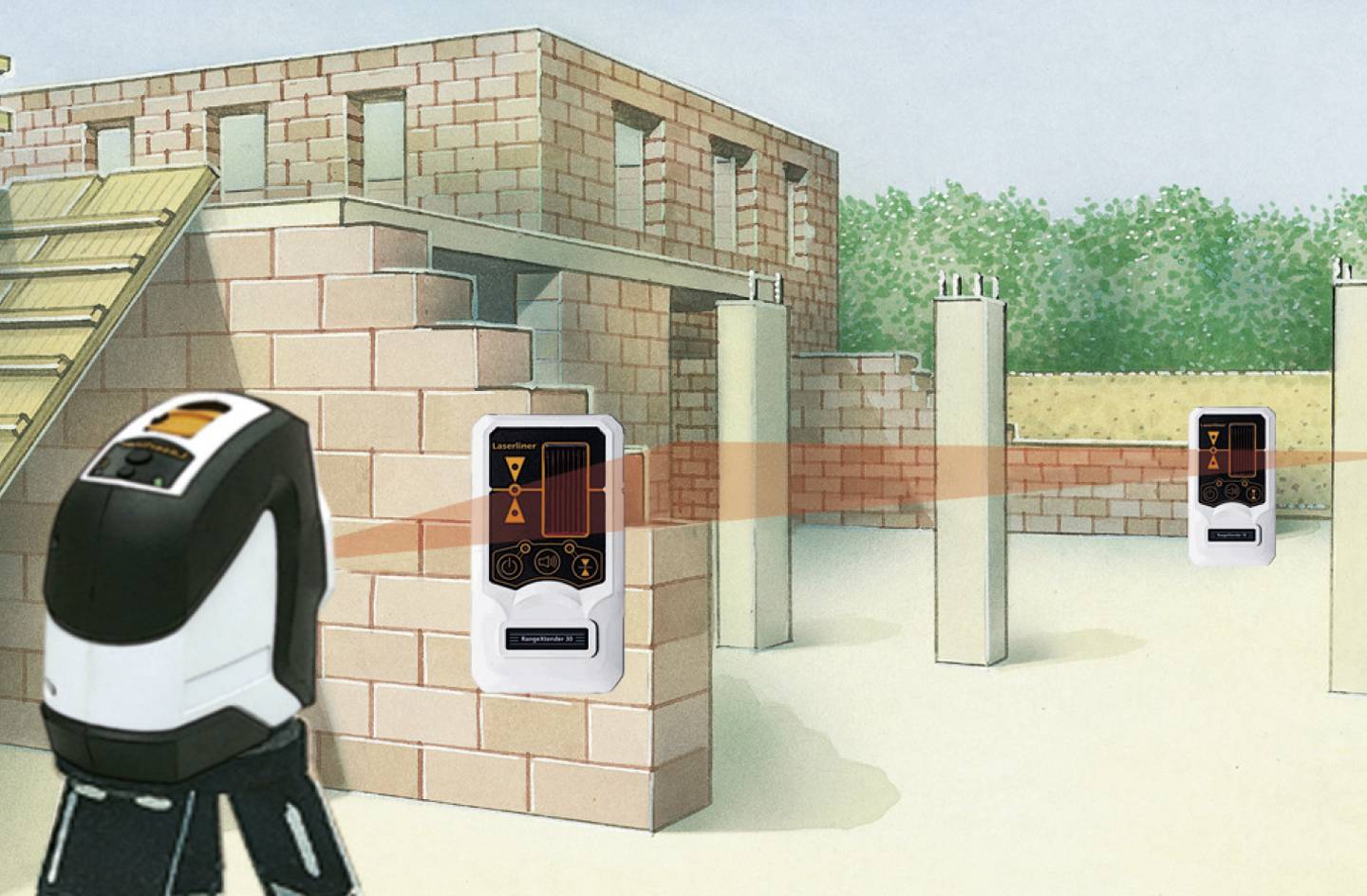 Laserliner 033.25A Laserempfänger für Linienlaser Passend für (Marke-Nivelliergeräte) Laserliner
