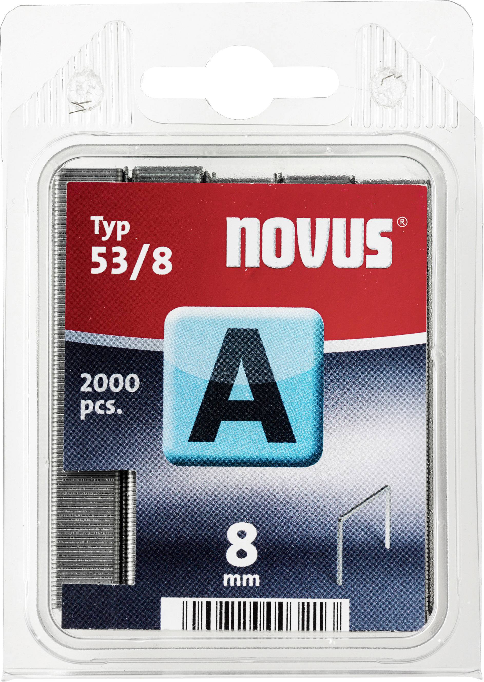 Novus Office 102269801 Feindrahtklammern Typ 53 2000 St. Abmessungen (L x B) 8 mm x 11.3 mm
