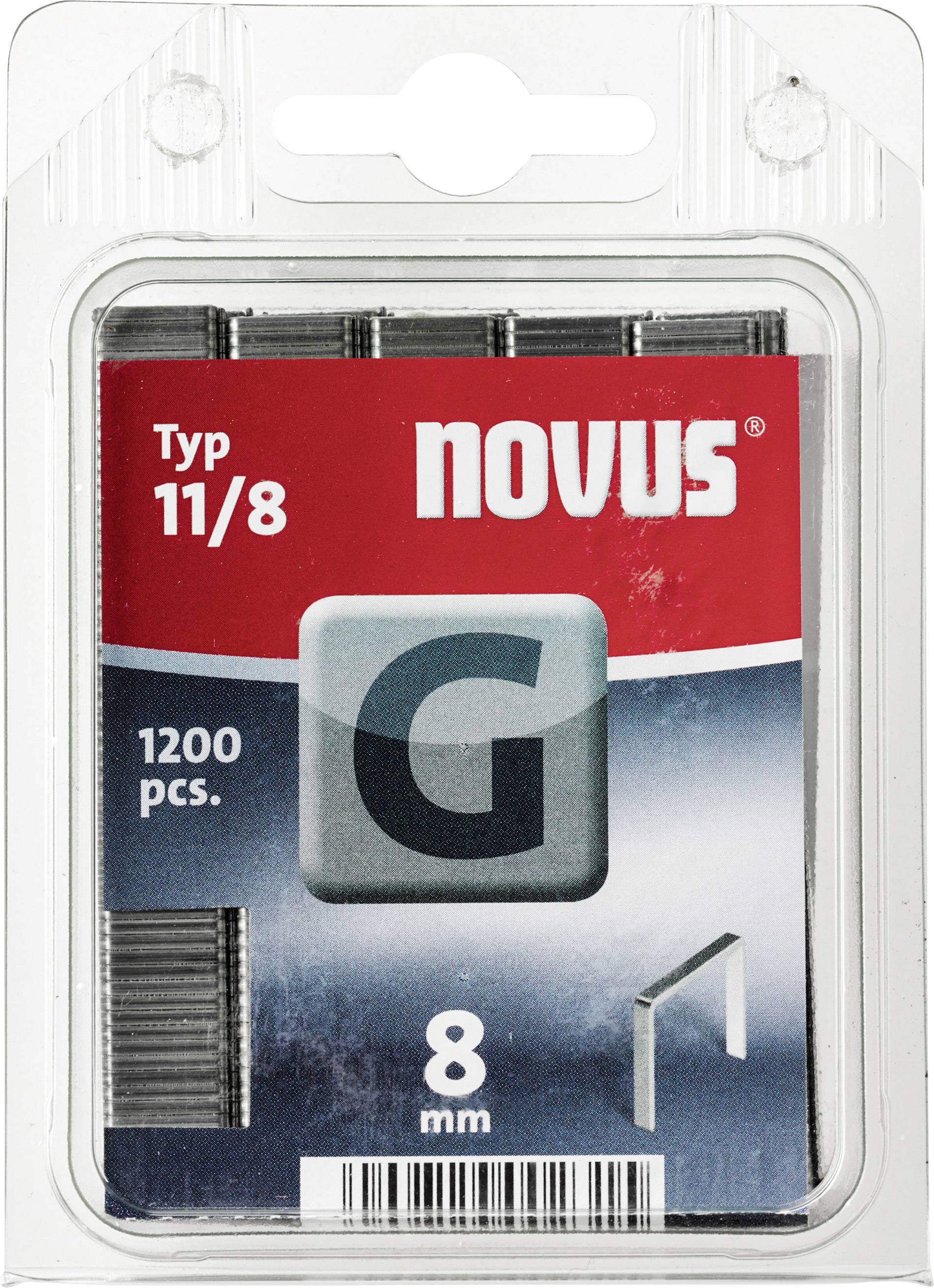 Novus Office 102271201 Flachdrahtklammern Typ 11 1200 St. Abmessungen (L x B) 8 mm x 10.6 mm