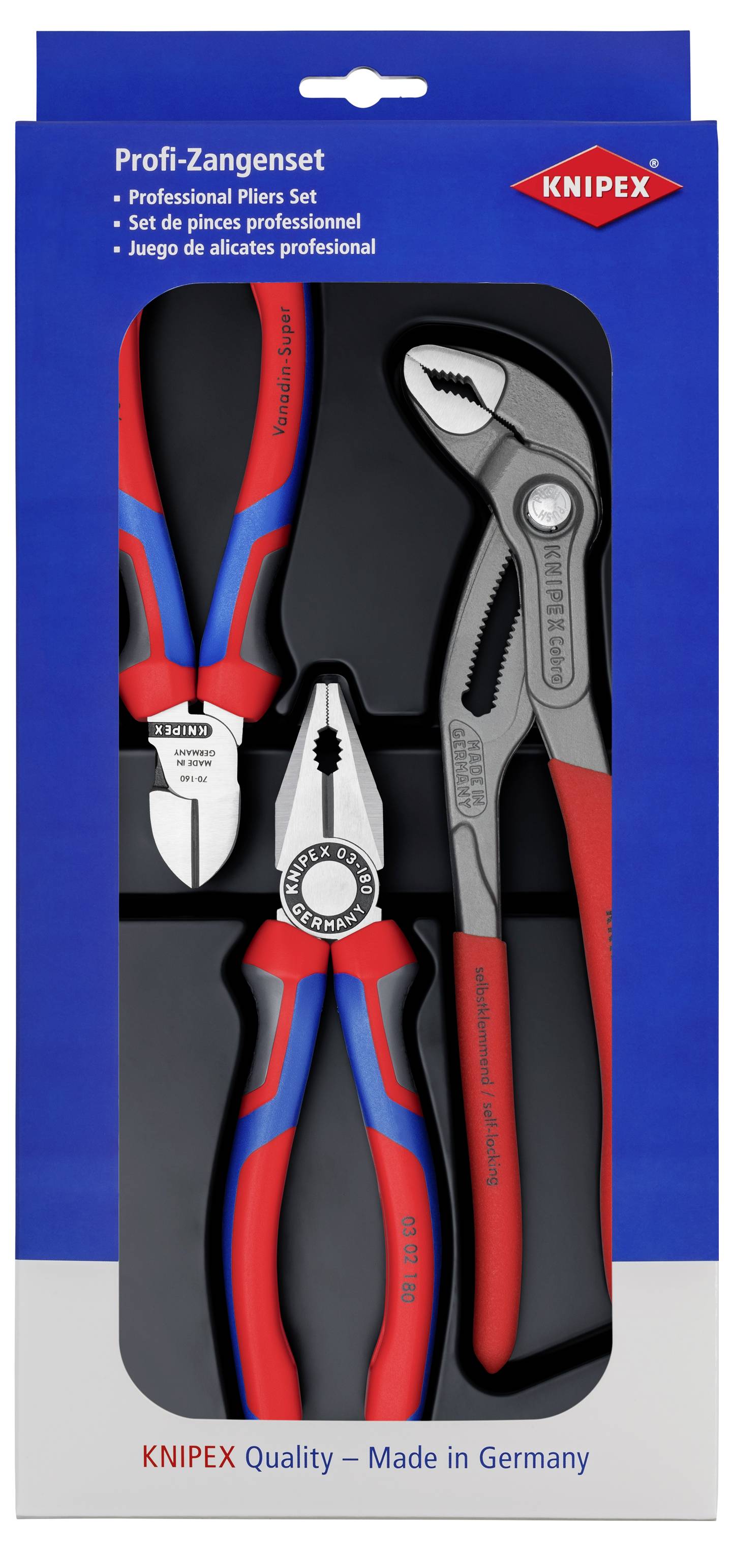Knipex 00 20 09 V01 Werkstatt Zangen-Set 3teilig