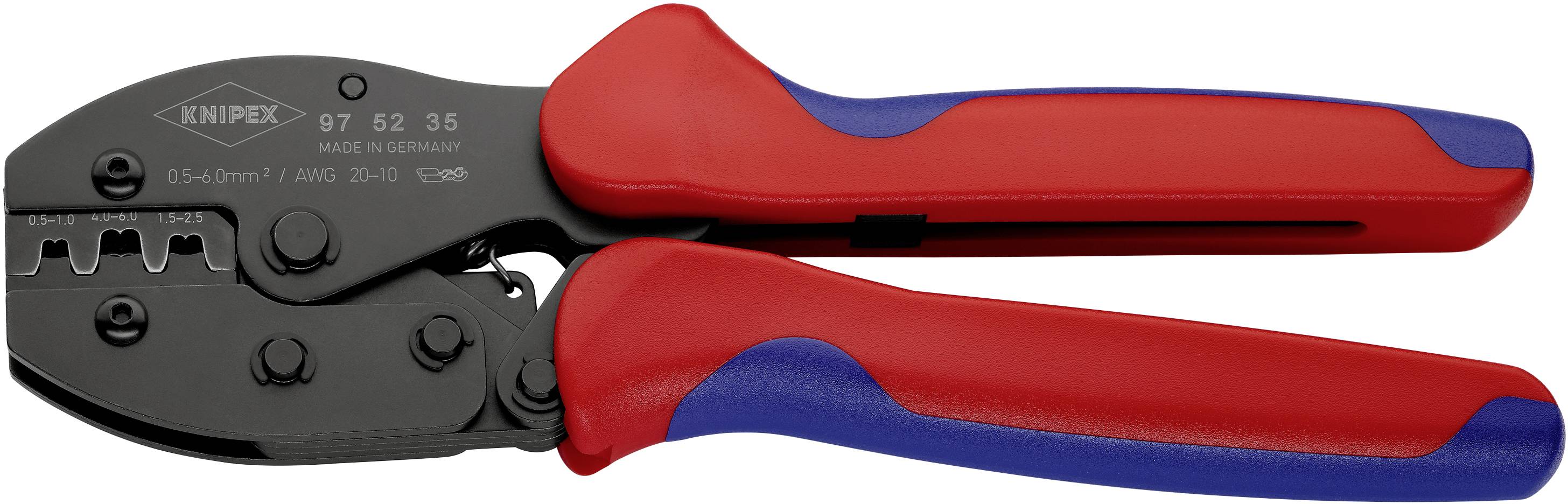 Knipex PreciForce 97 52 35 Crimpzange Unisolierte offene Steckverbinder 0.5 bis 6mm²