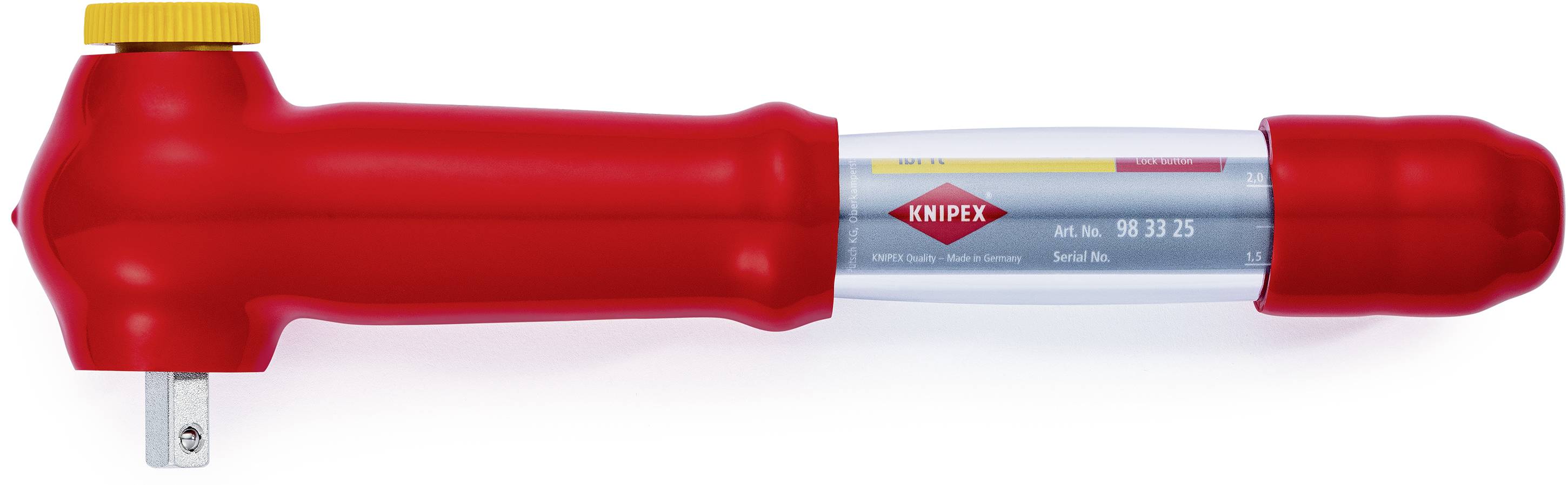 Knipex 98 33 25 98 33 25 VDE-Drehmomentschlüssel 3/8" (10 mm) 5 - 25 Nm