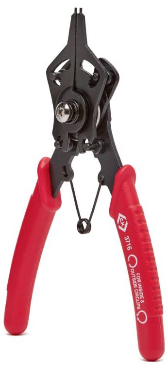 C.K T3716 Seegeringzange Passend für (Seegeringzangen) Außen- und Innenringe 12-22mm 12-22mm Spitzenform (Details) gerade