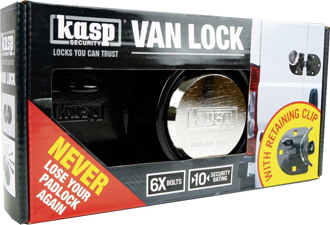 KASP K50073A Transporterschloss 216mm verschieden schließend Silber-Schwarz Schlüsselschloss