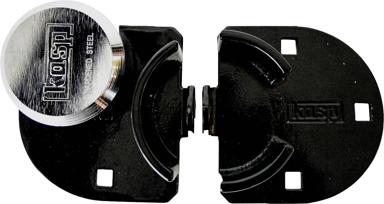 KASP K50073A Transporterschloss 216mm verschieden schließend Silber-Schwarz Schlüsselschloss