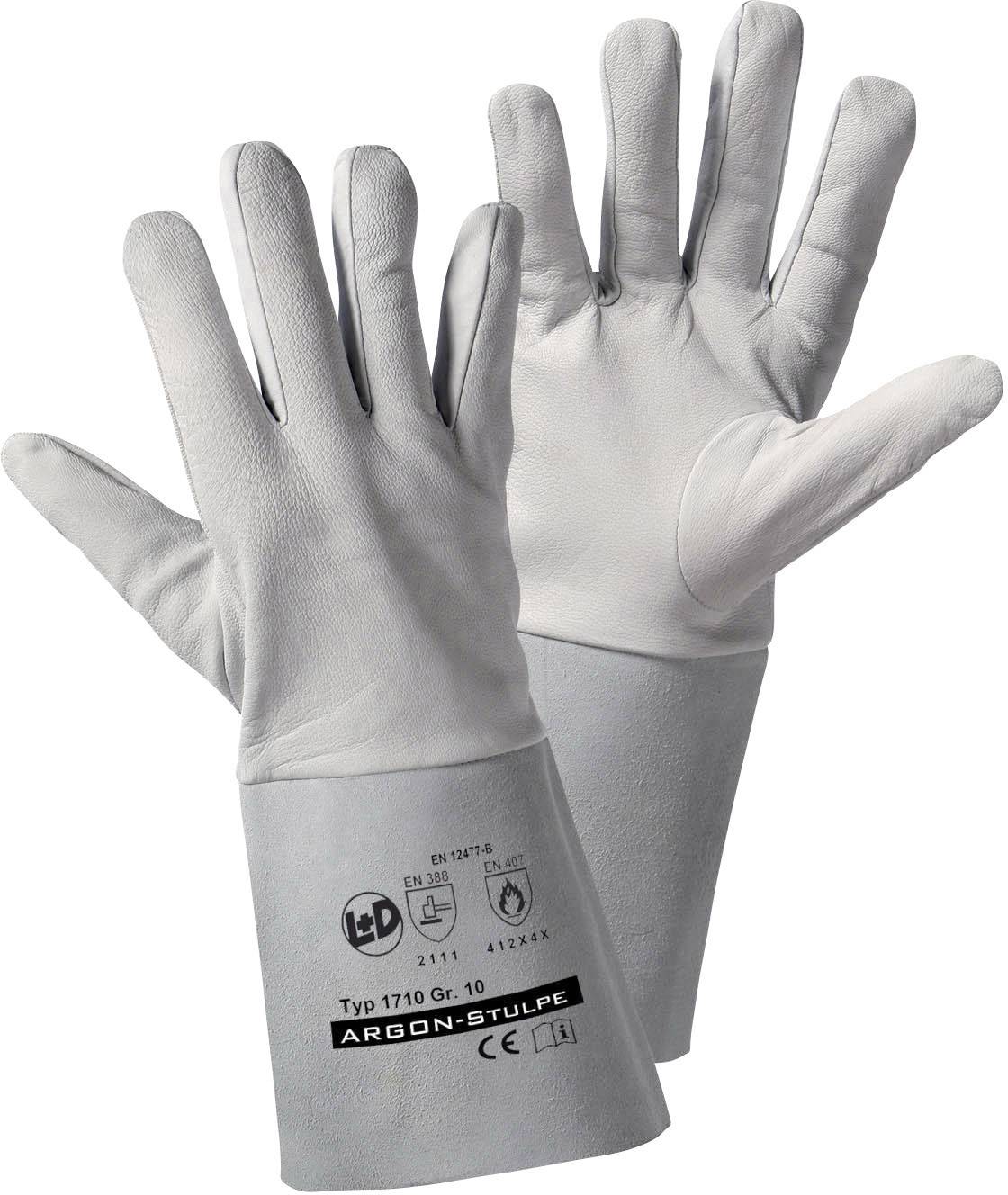 Leipold Doehle 1710 ARGON-Stulpe Nappaleder Arbeitshandschuh Größe (Handschuhe): 10, XL EN 12477-B, EN 388, EN 407 CAT II 1 Paar