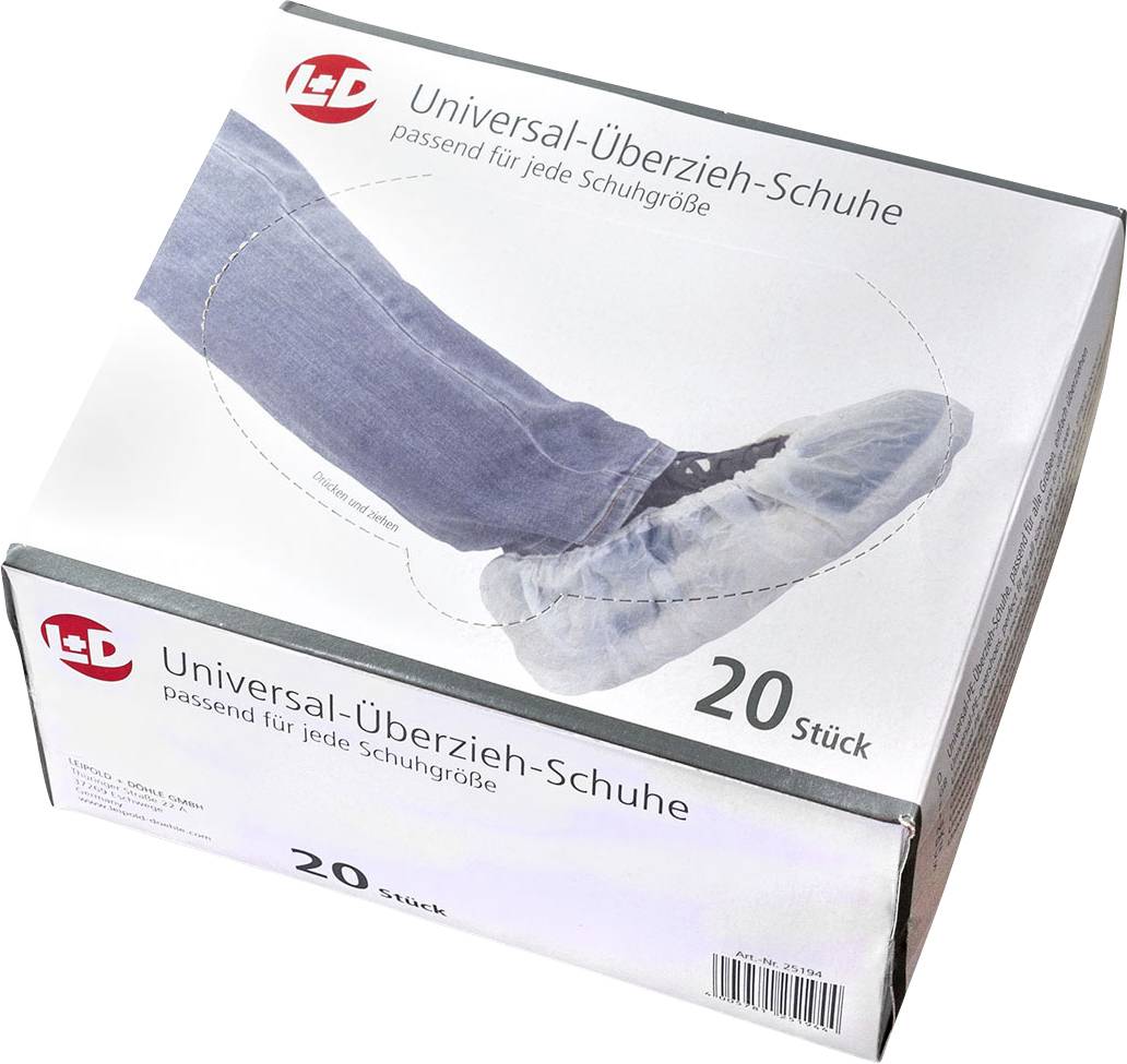 CleanGo Leipold Doehle 25194 Überziehschuhe Größe (Details)=Unisize Weiß