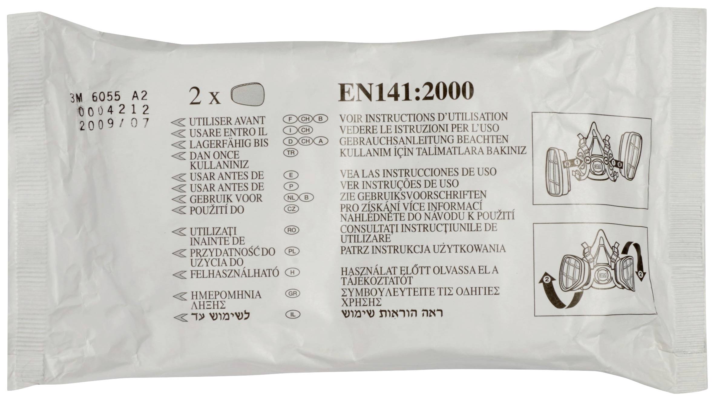 3M 6055 Filter für Druckluftsystem S-200+ 4 Paar