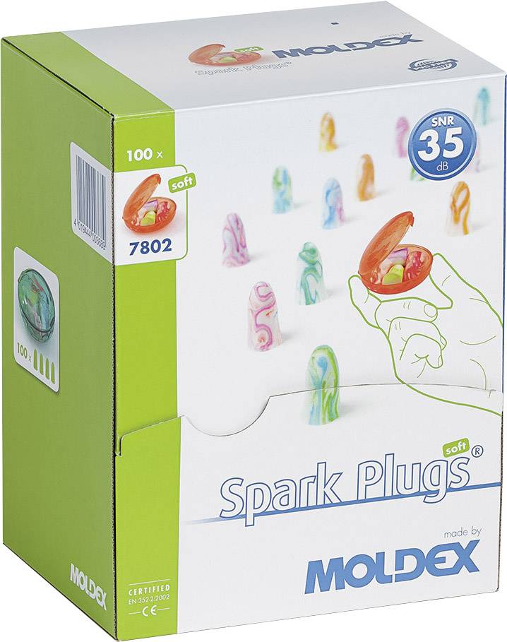 Moldex 780201 SPARK PLUGS Gehörschutzstöpsel 35 dB einweg EN 352-2 200 Paar