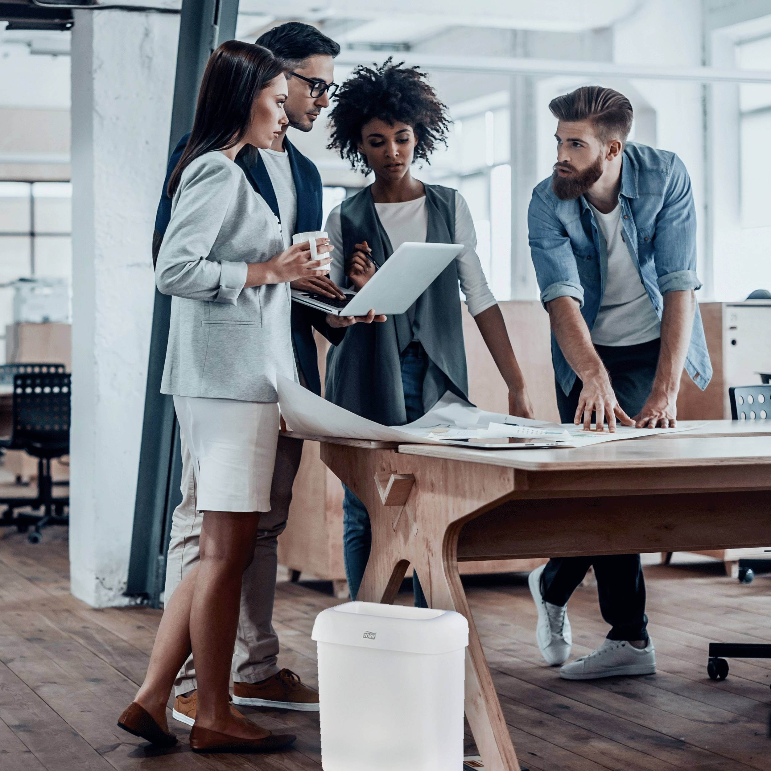 TORK System B2 226100 Mülleimer 20l Kunststoff (B x H x T) 322 x 430 x 205mm Weiß 1St.