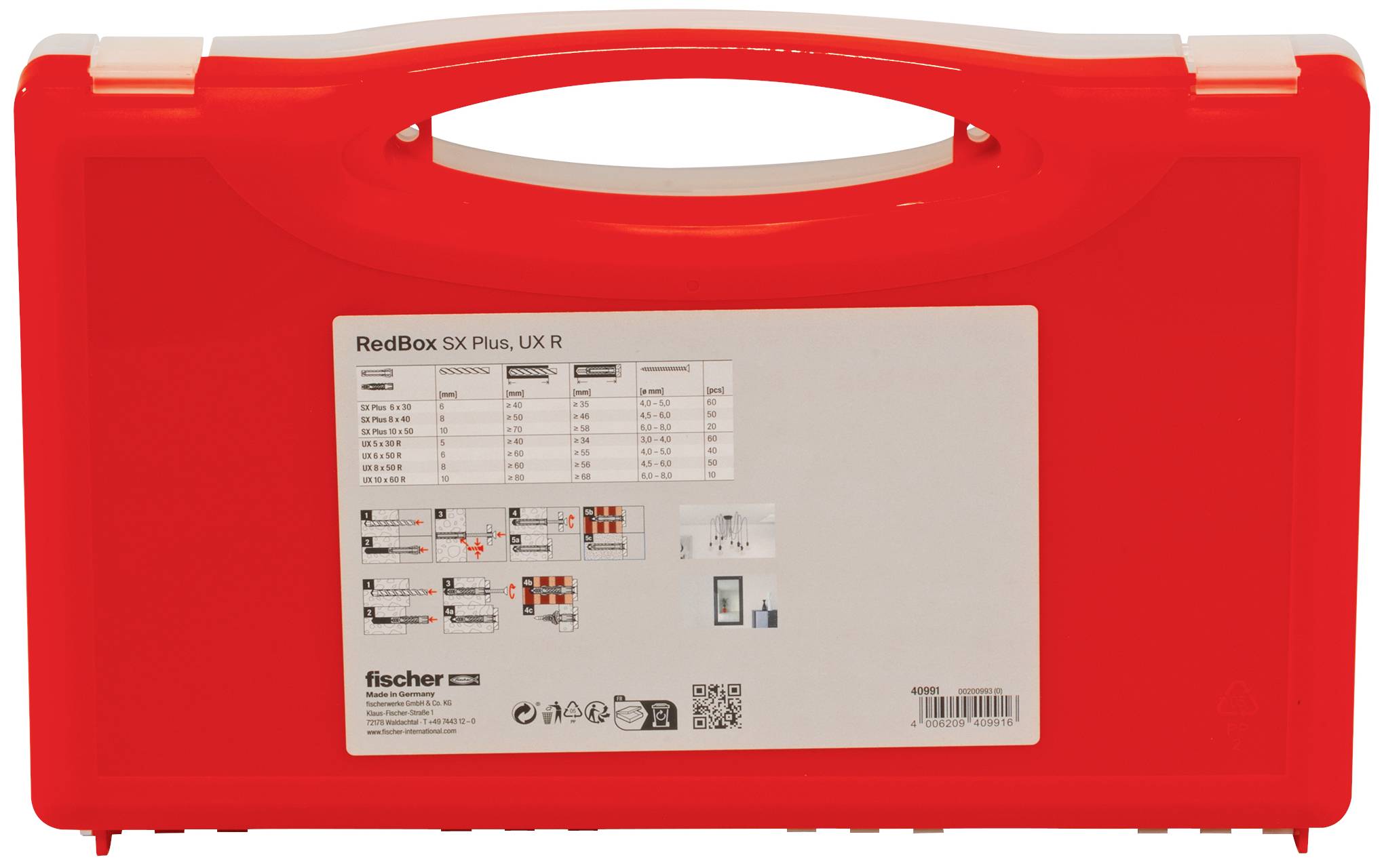 Fischer 40991 UX / SX Dübelsortiment 1 Set