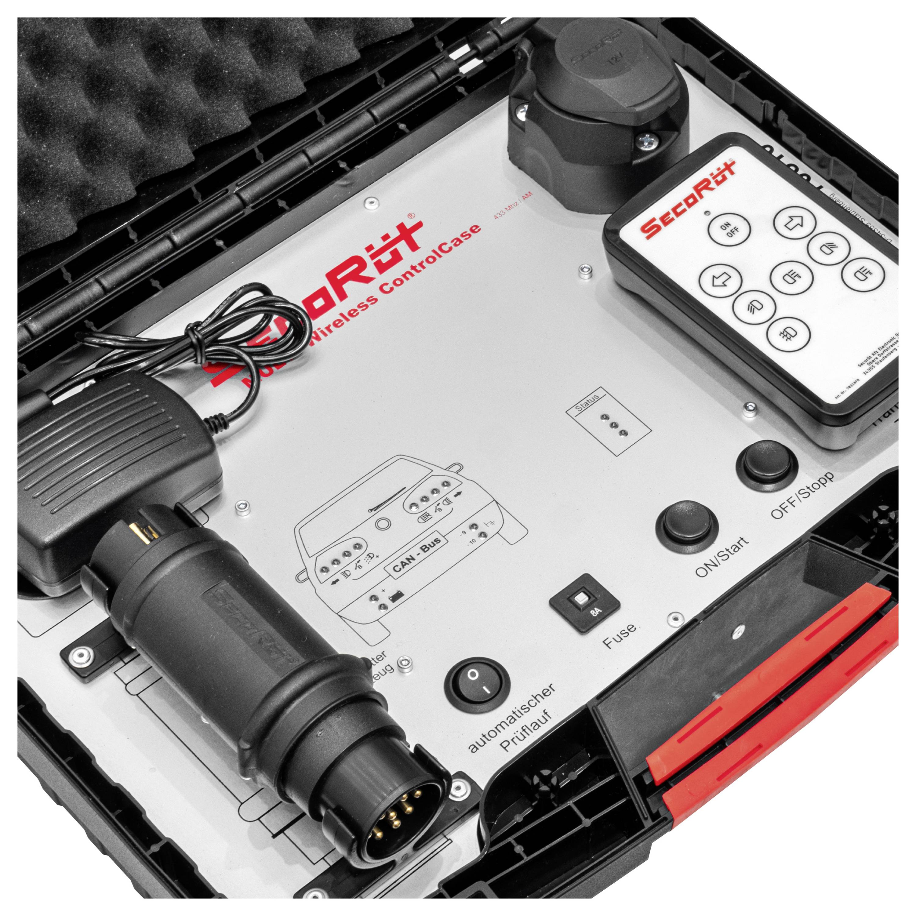 SecoRüt 70310-3 Wireless Control-Case Funk Anhängerprüfkoffer 12V Pole:7/13