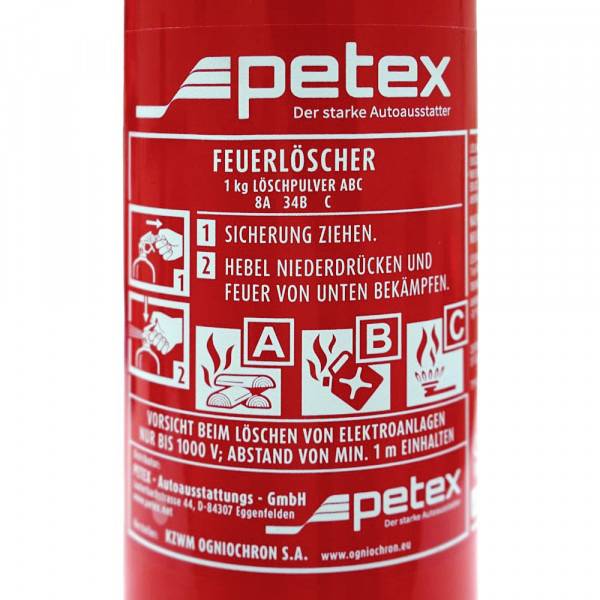Petex 43970000 Feuerlöscher SUV, Pkw (Ø x H) 95mm x 300mm 1St.
