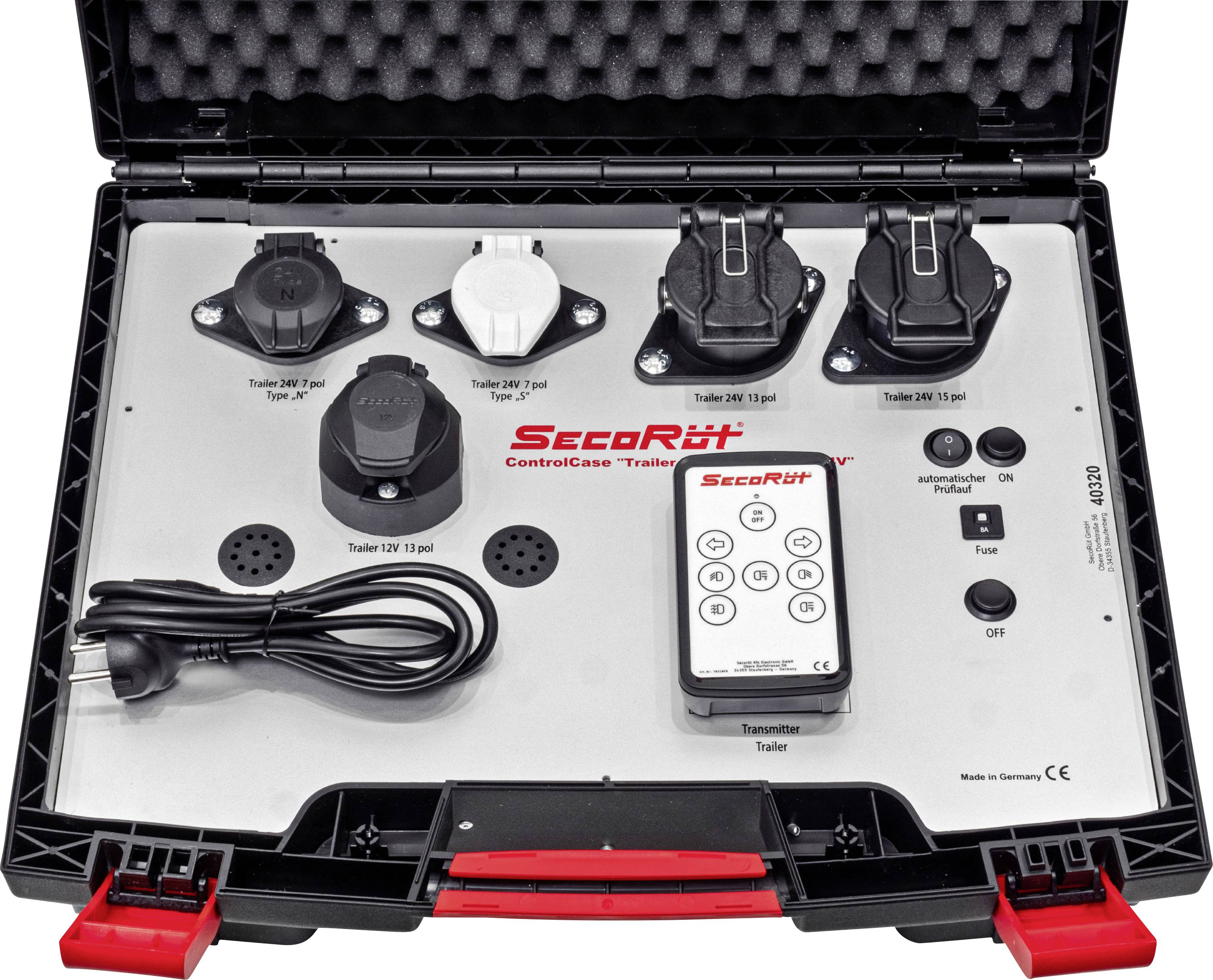 SecoRüt 40320 Anhängerprüfkoffer 24V Pole:12 V;24V