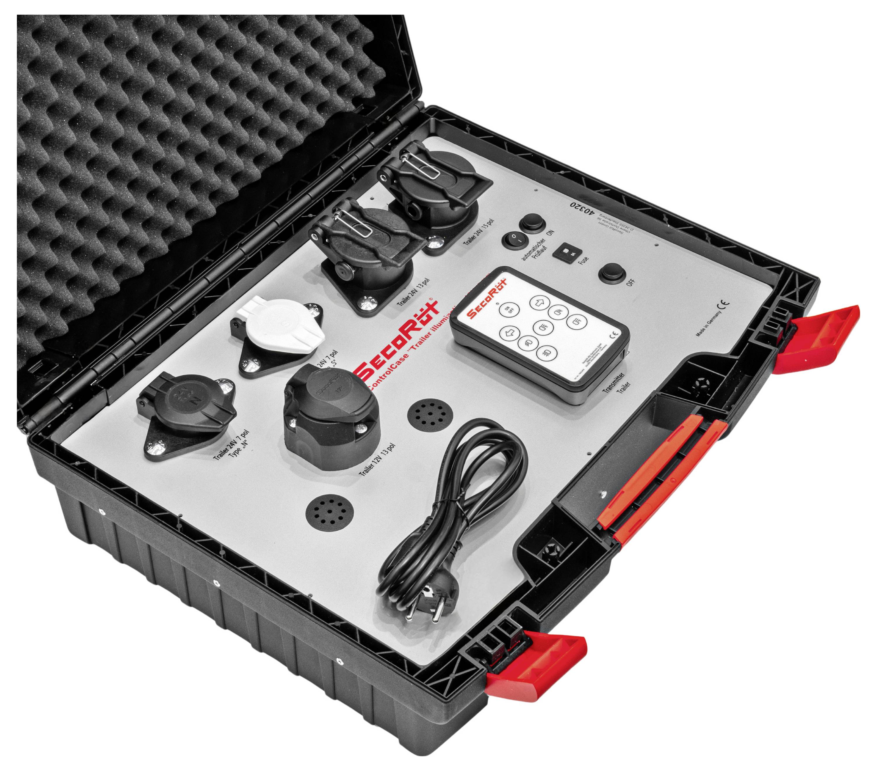 SecoRüt 40320 Anhängerprüfkoffer 24V Pole:12 V;24V