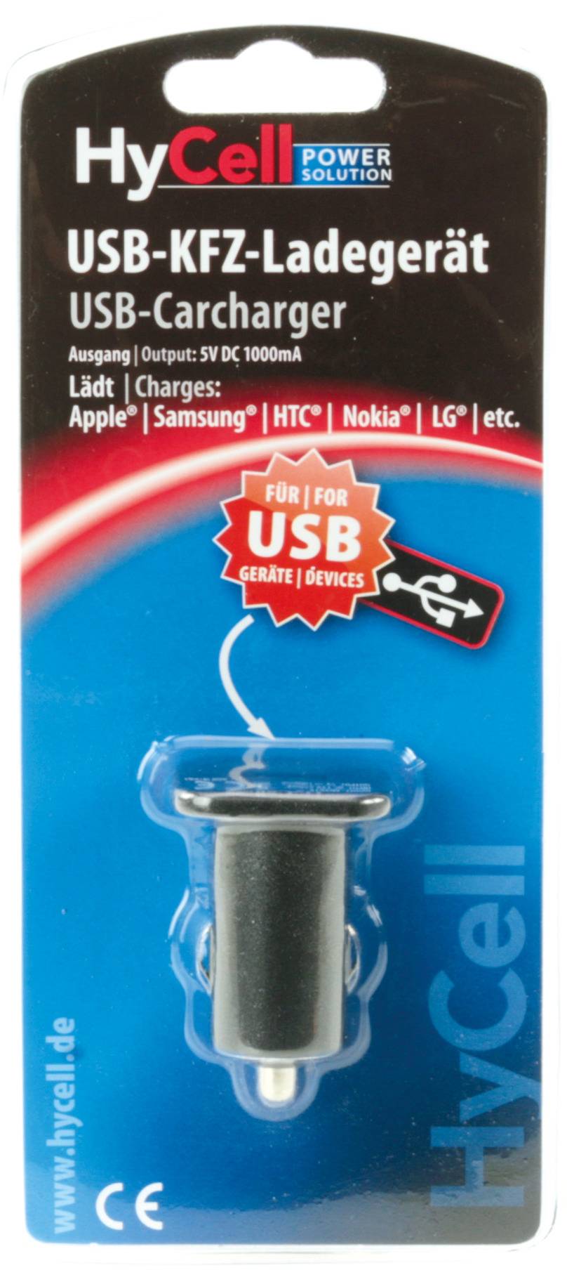 Ansmann USB-Adapter für den Zigarettenanzünder Belastbarkeit Strom max.=1 A Passend für (Details) Zigarettenanzünder, USB-A