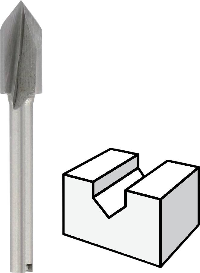 Dremel 2615064032 Nutfräser HSS 6.4 mm Schaftdurchmesser 3.2 mm