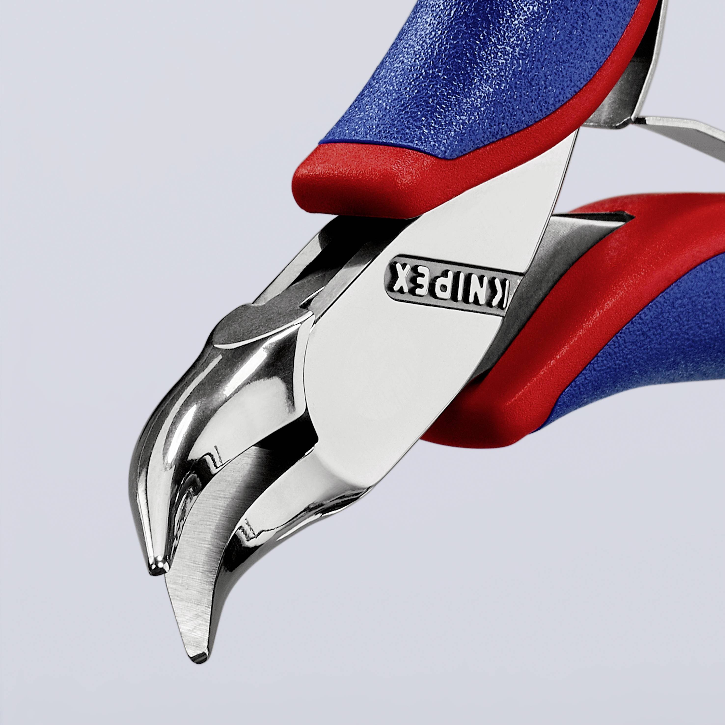 Knipex 35 42 115 SB Elektronik- u. Feinmechanik Flachrundzange 45° gebogen Werkzeugstahl 115mm