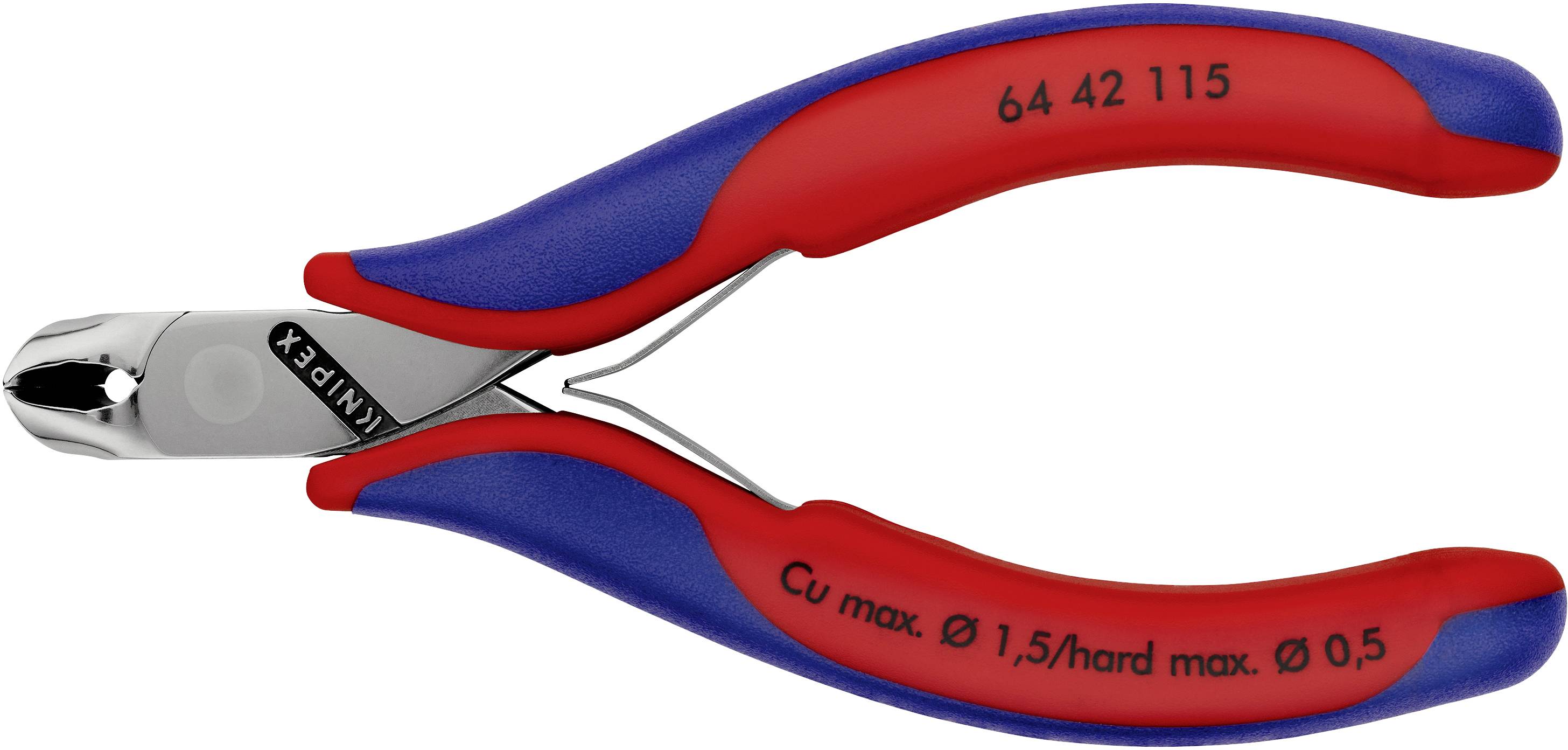 Knipex 64 42 115 SB Elektronik- u. Feinmechanik Vornschneider mit Facette 115 mm