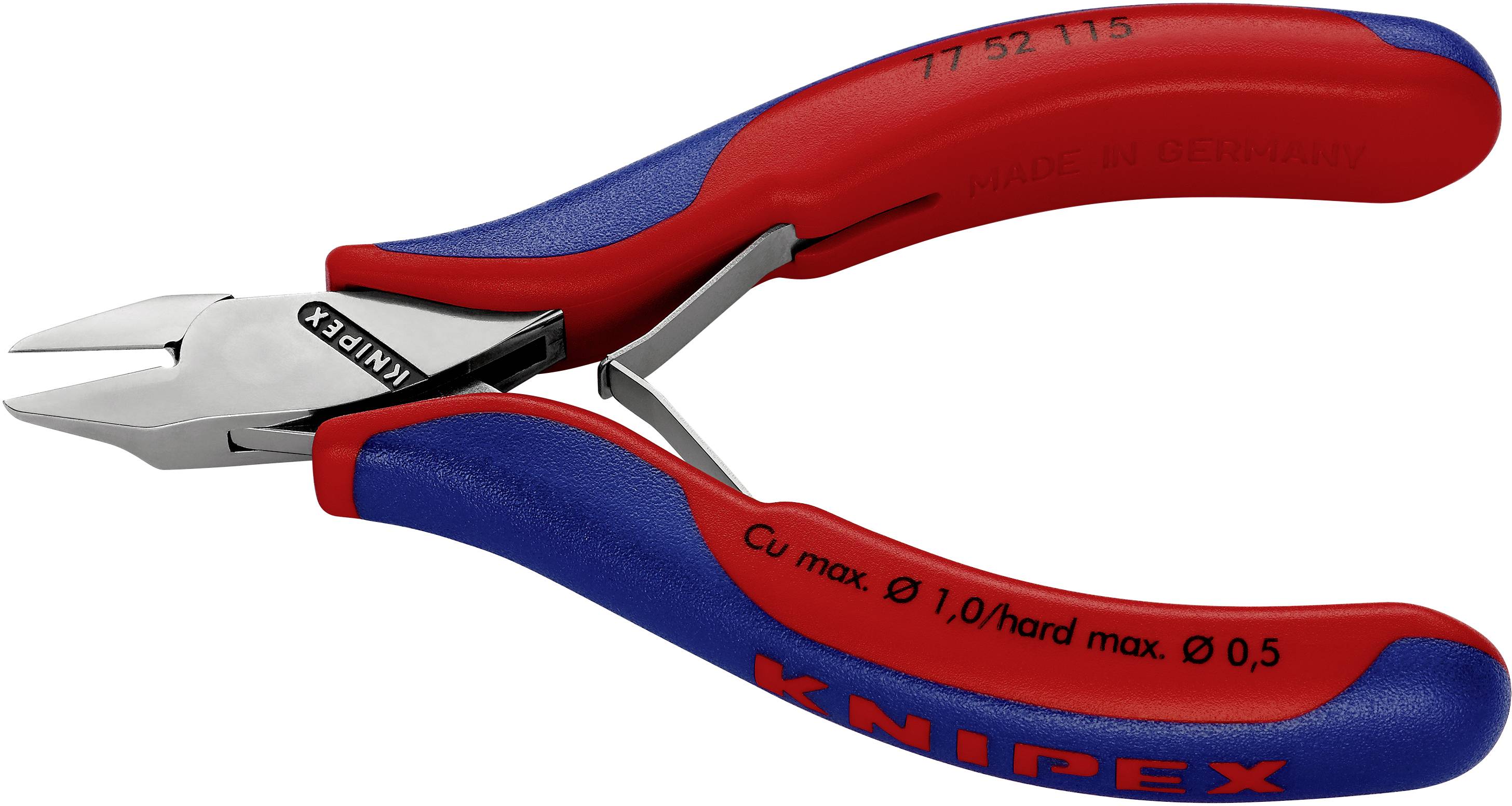 Knipex 77 52 115 SB Elektronik- u. Feinmechanik Seitenschneider mit Facette 115mm