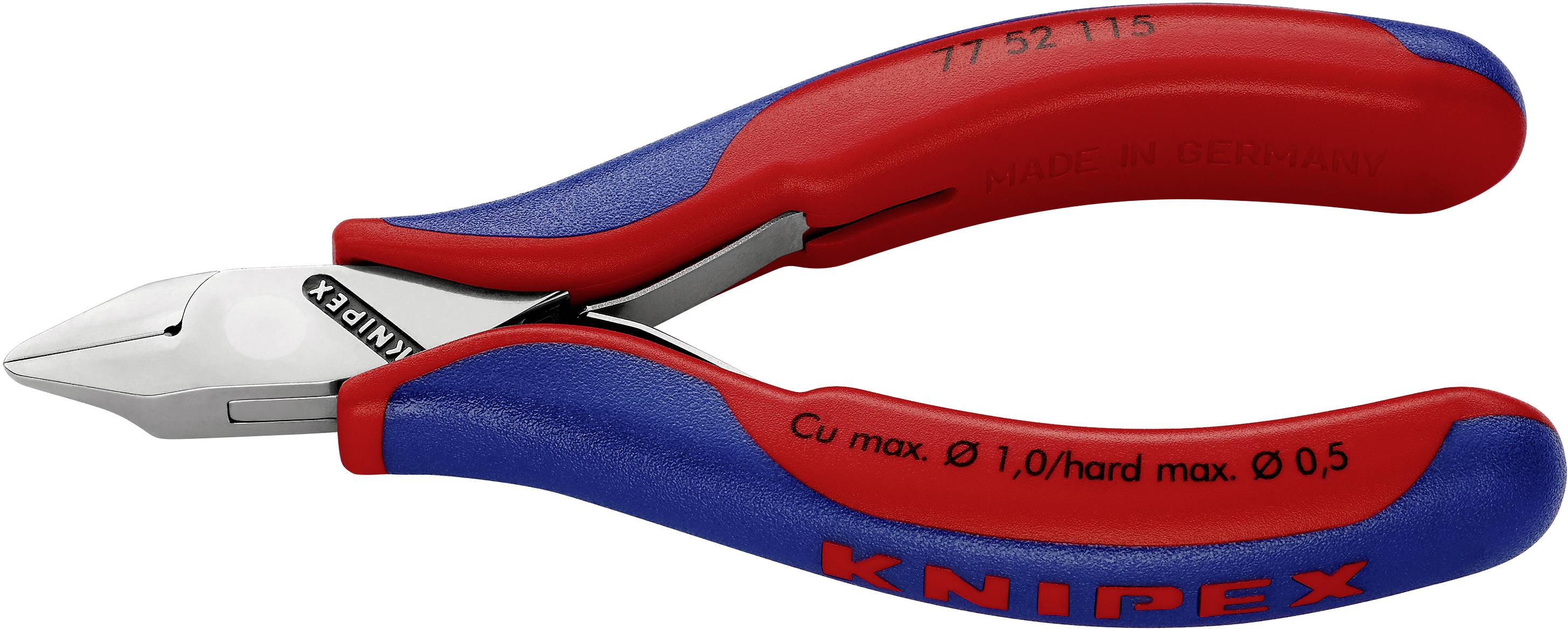 Knipex 77 52 115 SB Elektronik- u. Feinmechanik Seitenschneider mit Facette 115mm