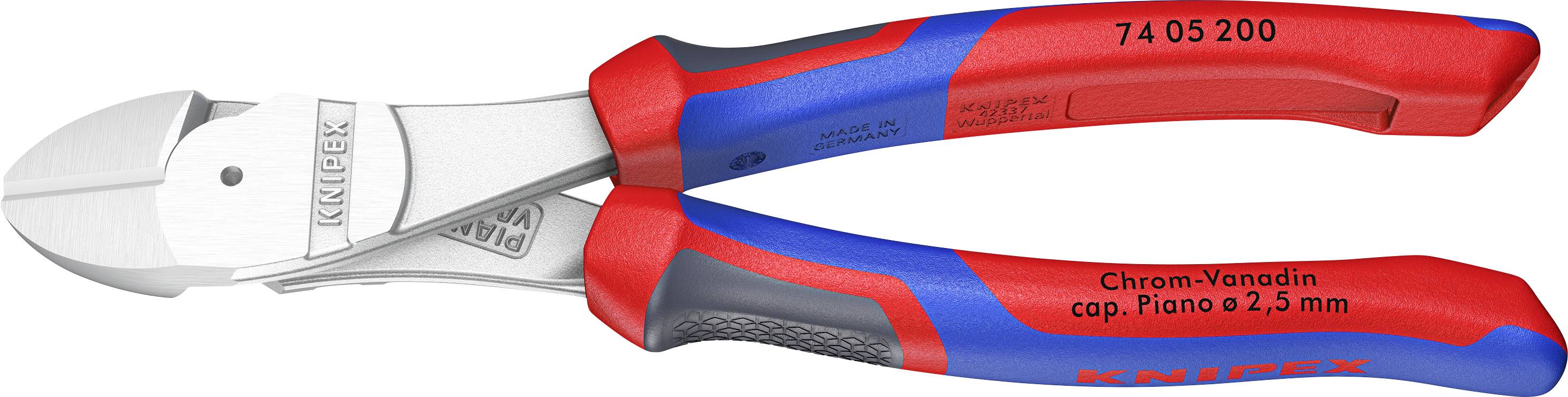 Knipex 74 05 200 SB Werkstatt Kraft-Seitenschneider mit Facette 200 mm