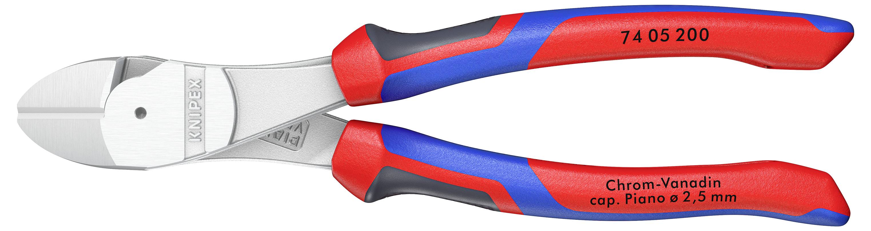 Knipex 74 05 200 SB Werkstatt Kraft-Seitenschneider mit Facette 200 mm