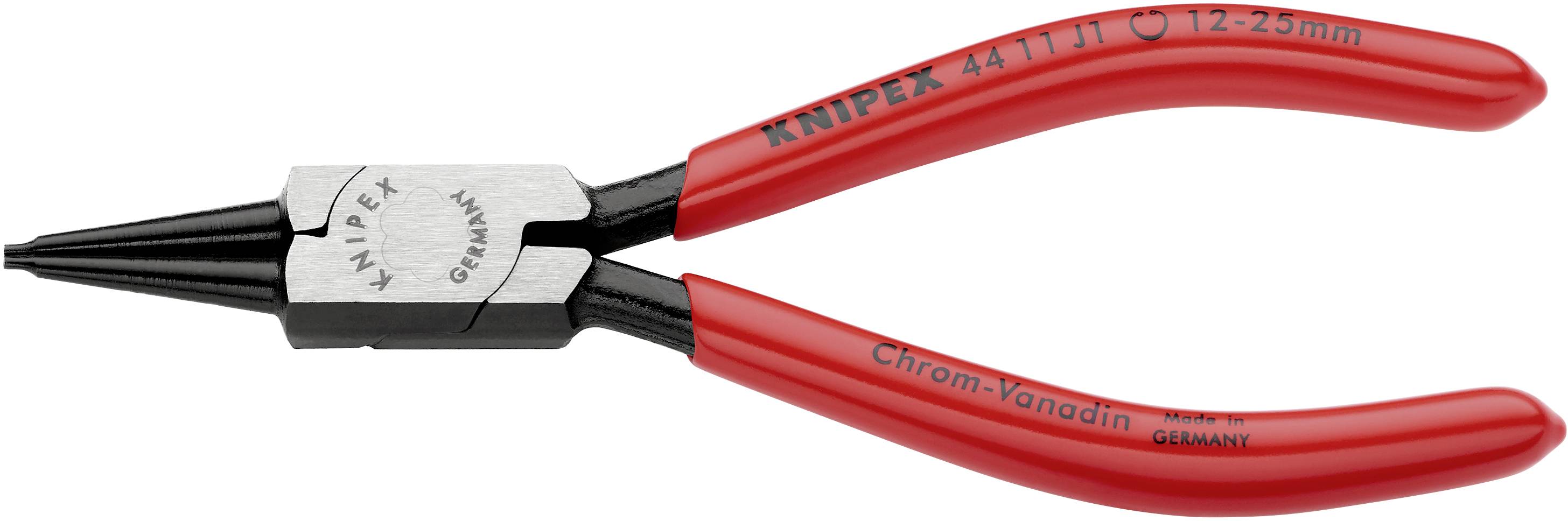 Knipex 44 11 J1 Seegeringzange Passend für (Seegeringzangen) Innenringe 12-25mm Spitzenform (Details) gerade
