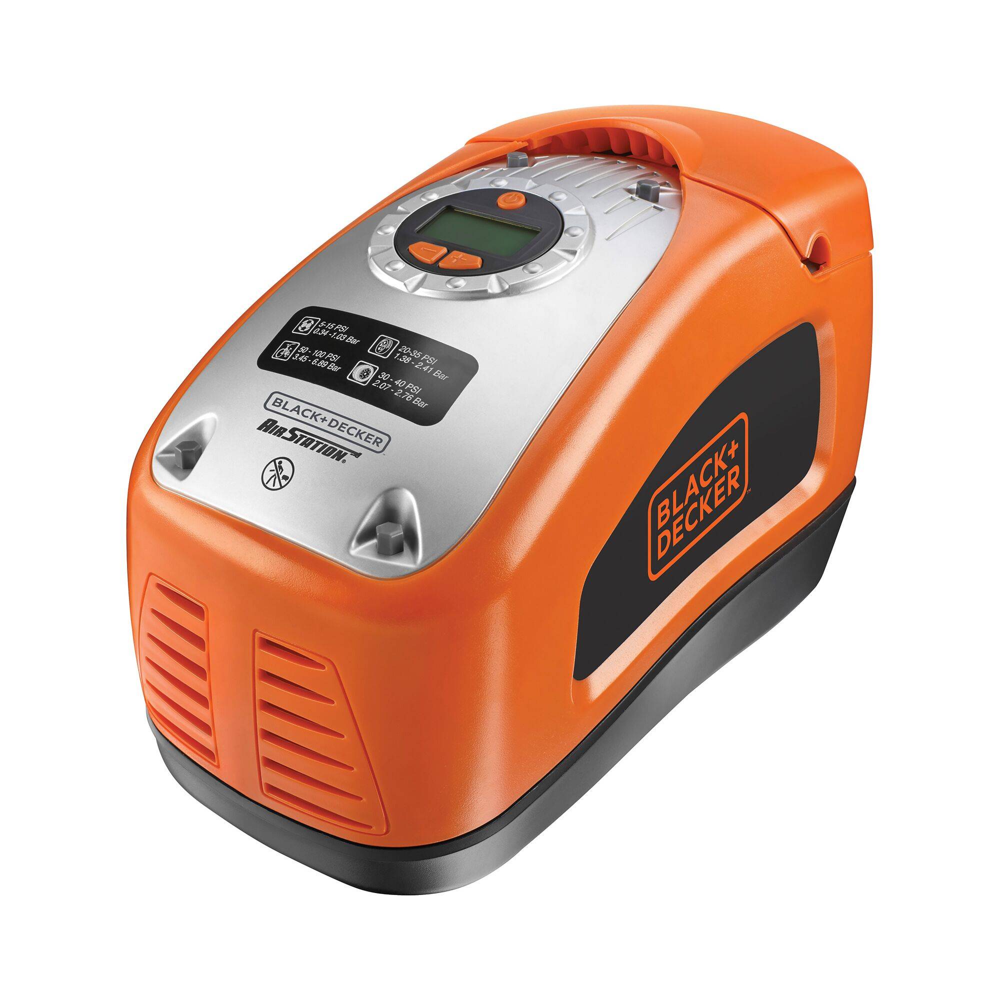 Black & Decker ASI300-XJ Kompressor 11 bar Doppelkopf, Digitales Display, Automatische Abschaltung