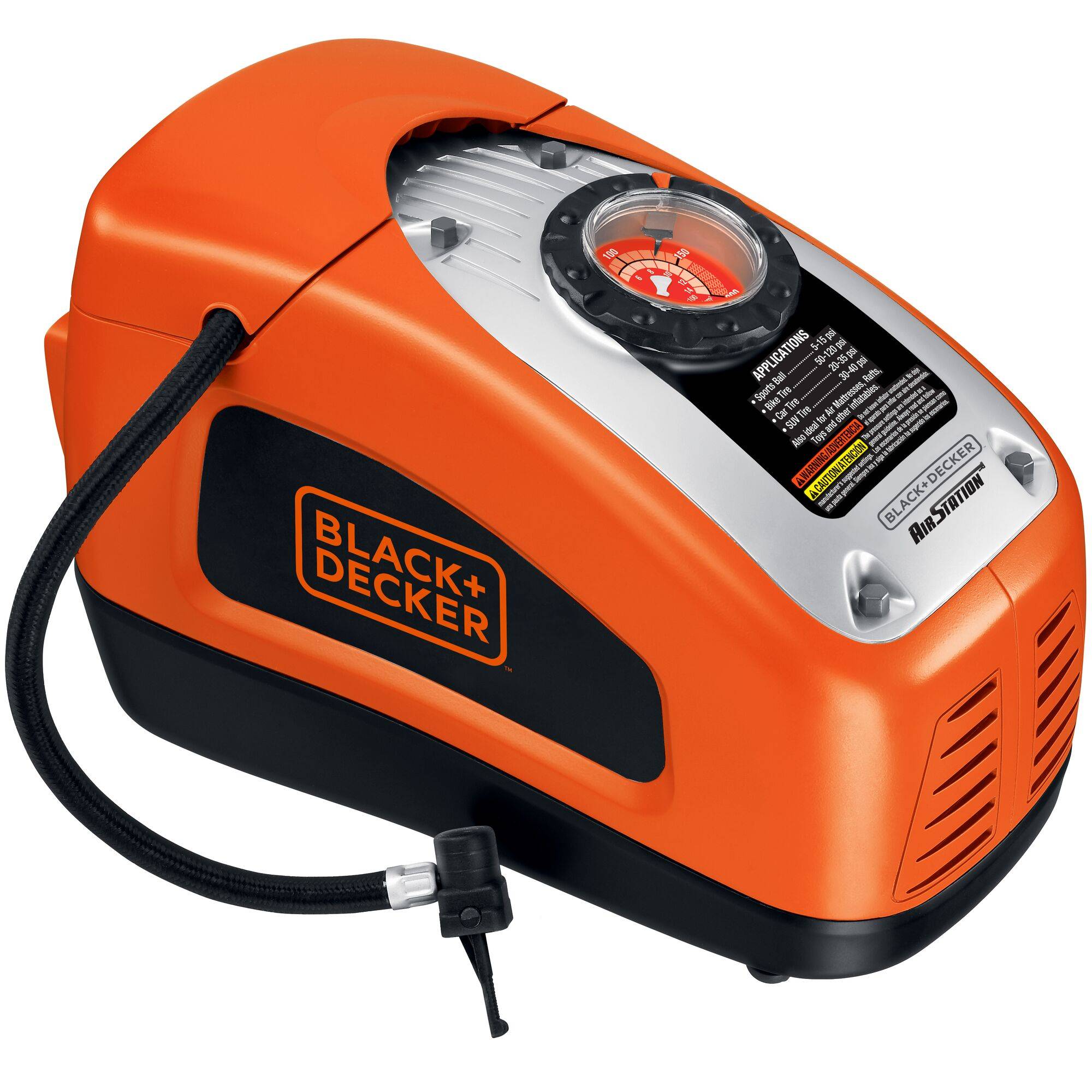 Black & Decker ASI300-XJ Kompressor 11 bar Doppelkopf, Digitales Display, Automatische Abschaltung