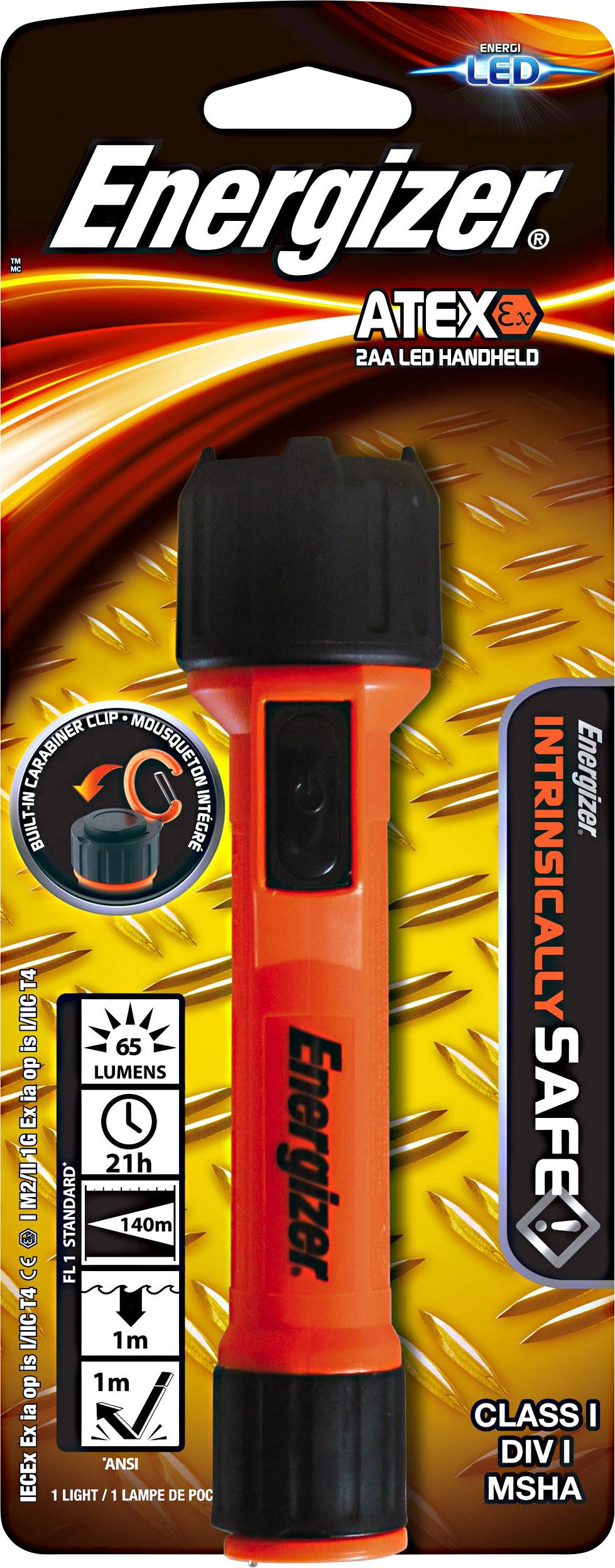 Energizer MS2ALED Taschenlampe Ex Zone: 0, 1, 2 62 lm 140 m
