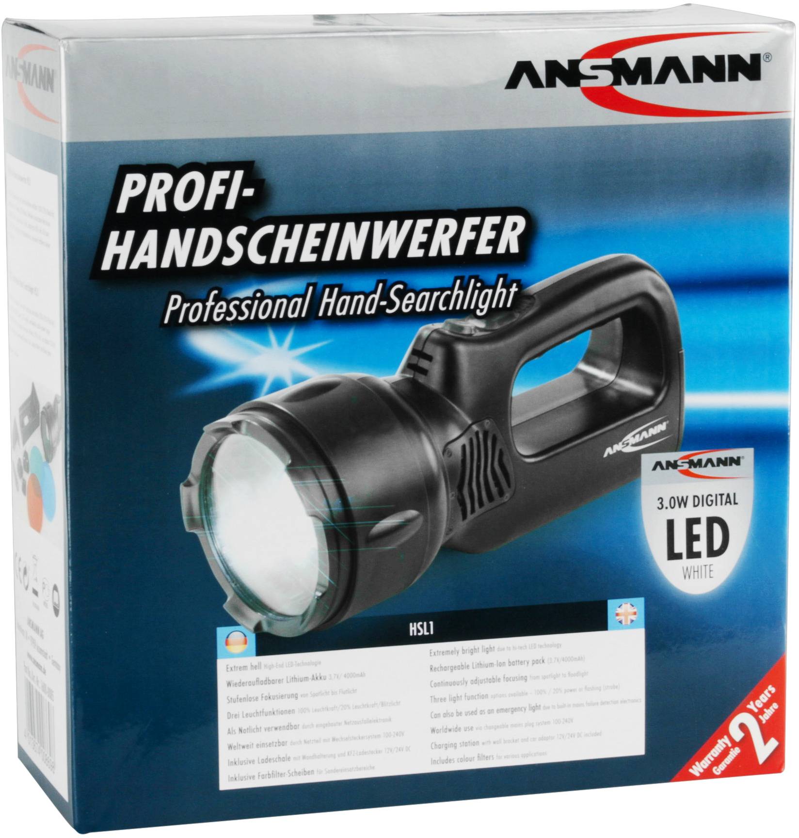 Ansmann LED Akku-Handscheinwerfer HSL-1 180lm 1600-005-510