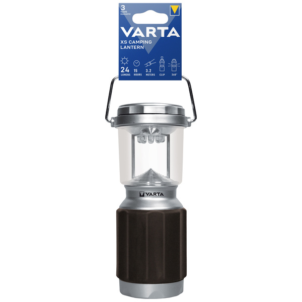Varta 16664101111 XS Camping Lantern LED Camping-Laterne 24 lm batteriebetrieben 271 g Schwarz, Sil