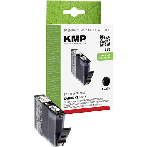 Cartouche d'encre compatible KMP équivalent Canon CLI-8BK noire