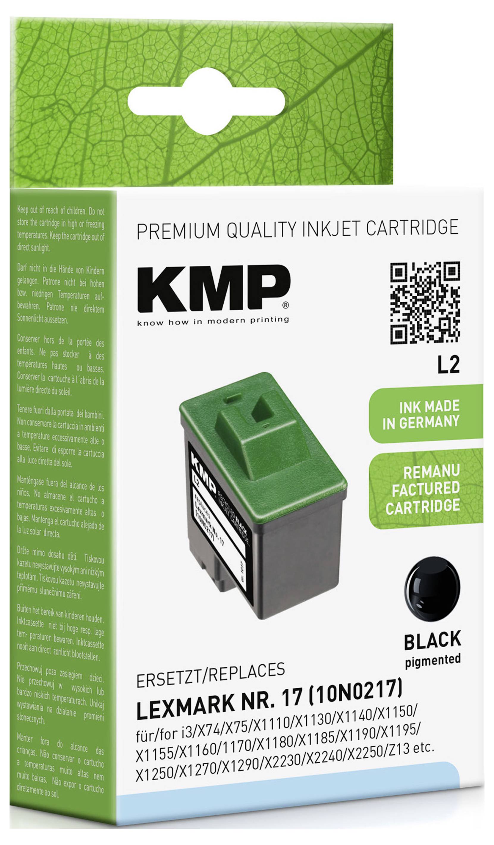 KMP Druckerpatrone ersetzt Lexmark 17 Kompatibel Schwarz L2 1017,4171