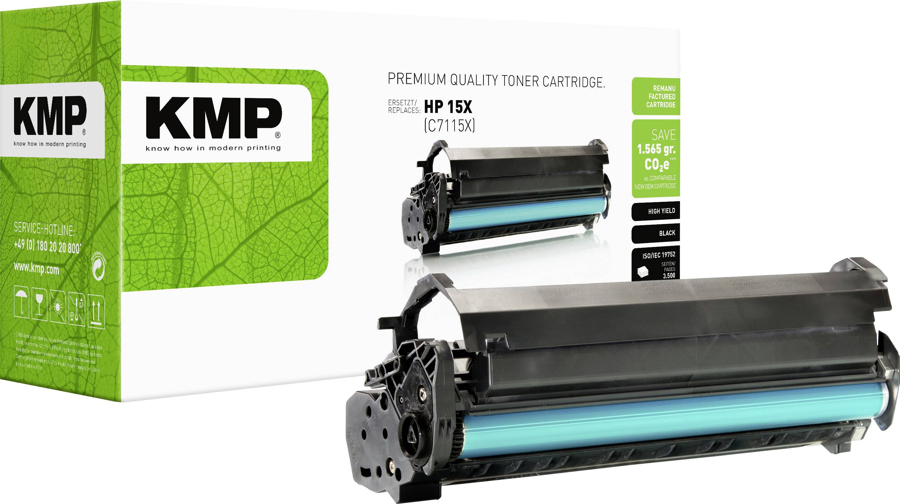 KMP Toner ersetzt HP 15X, C7115X Kompatibel Schwarz 3500 Seiten H-T20 1105,HY00