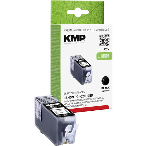 KMP Druckerpatrone ersetzt Canon PGI-520PGBK Kompatibel Schwarz C72 1508,0001