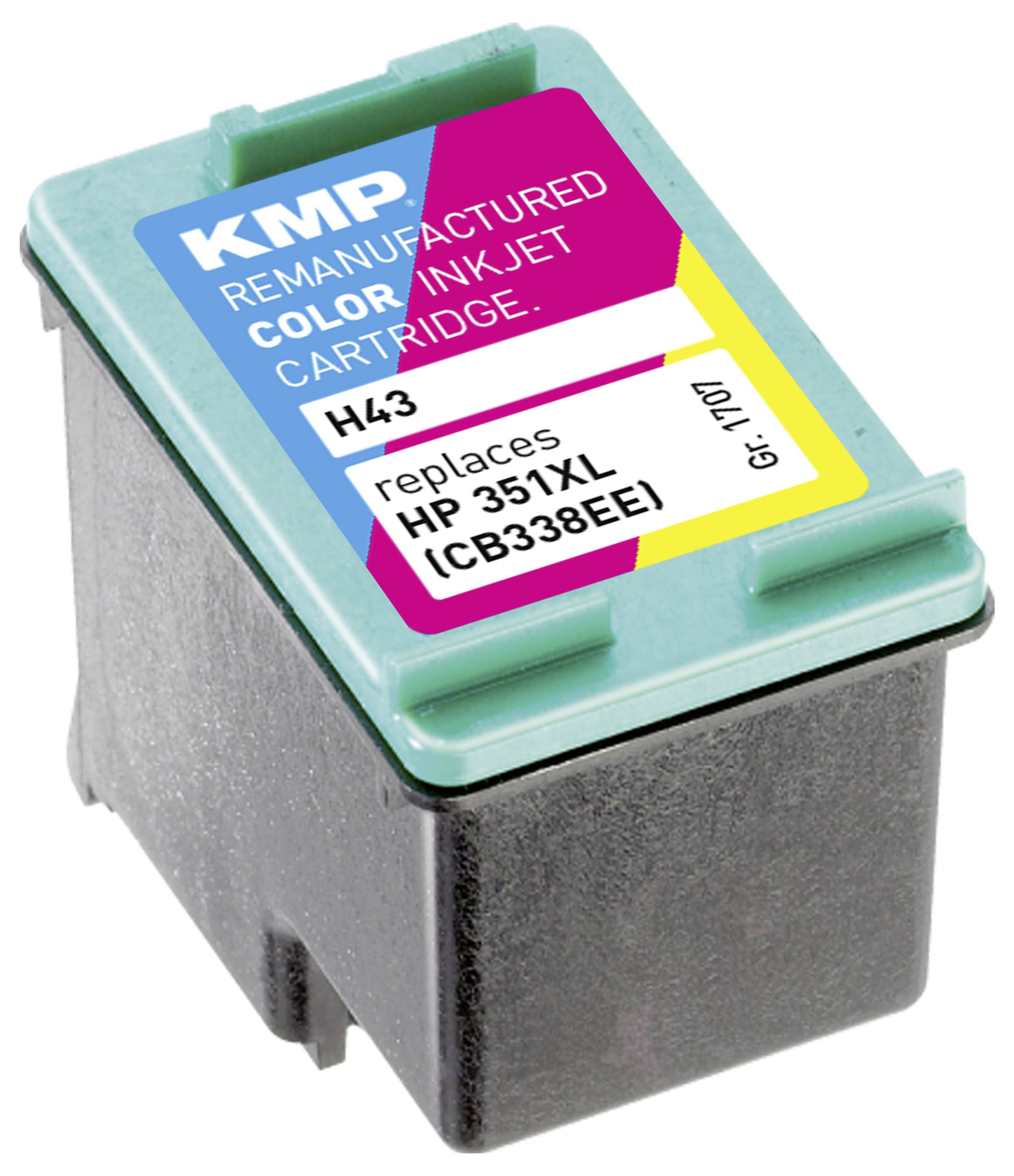 KMP Druckerpatrone ersetzt HP 351, 351XL Kompatibel Cyan, Magenta, Gelb H43 1707,4351