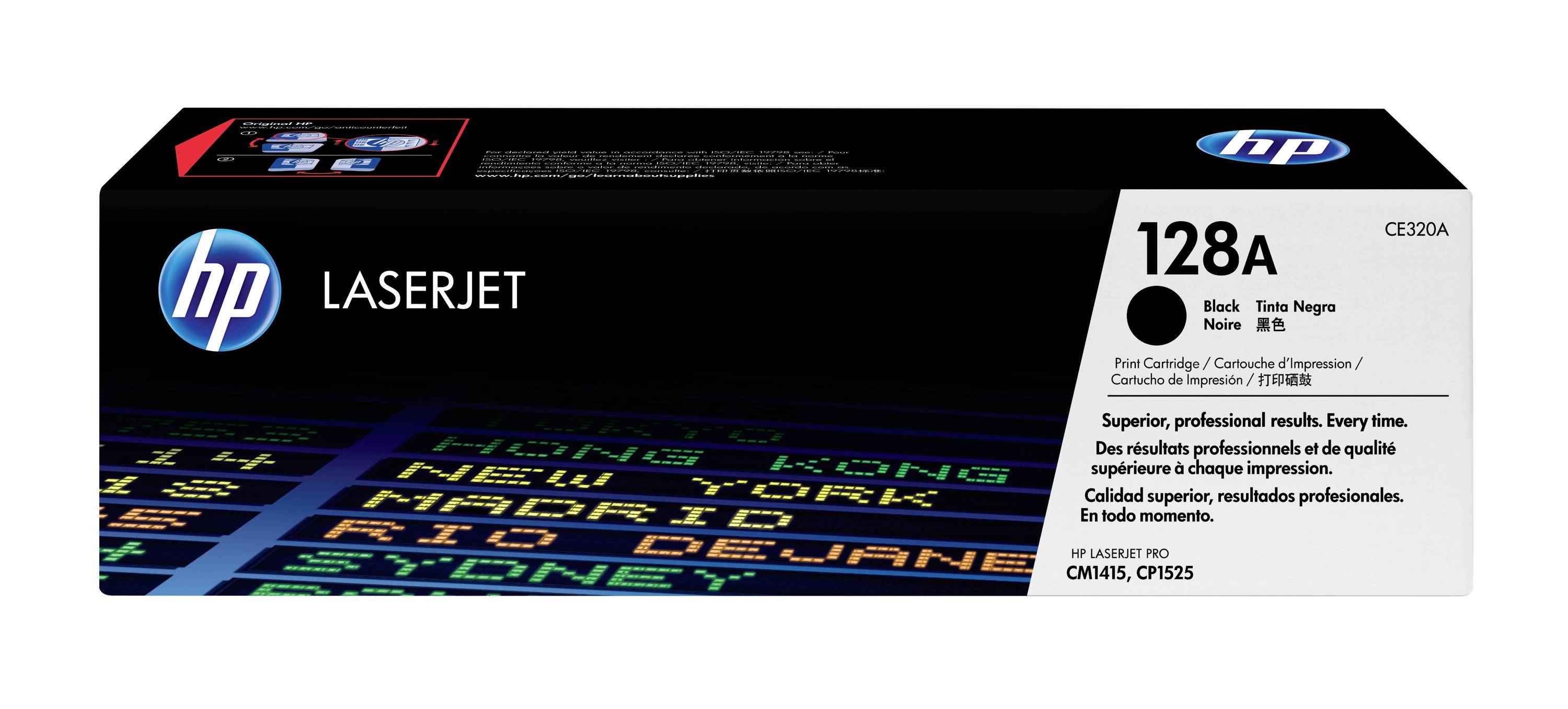 HP LaserJet 128A schwarze Tonerpatrone, Modell CE320A, für Color LaserJet CP1525 und CM1415 Drucker.
