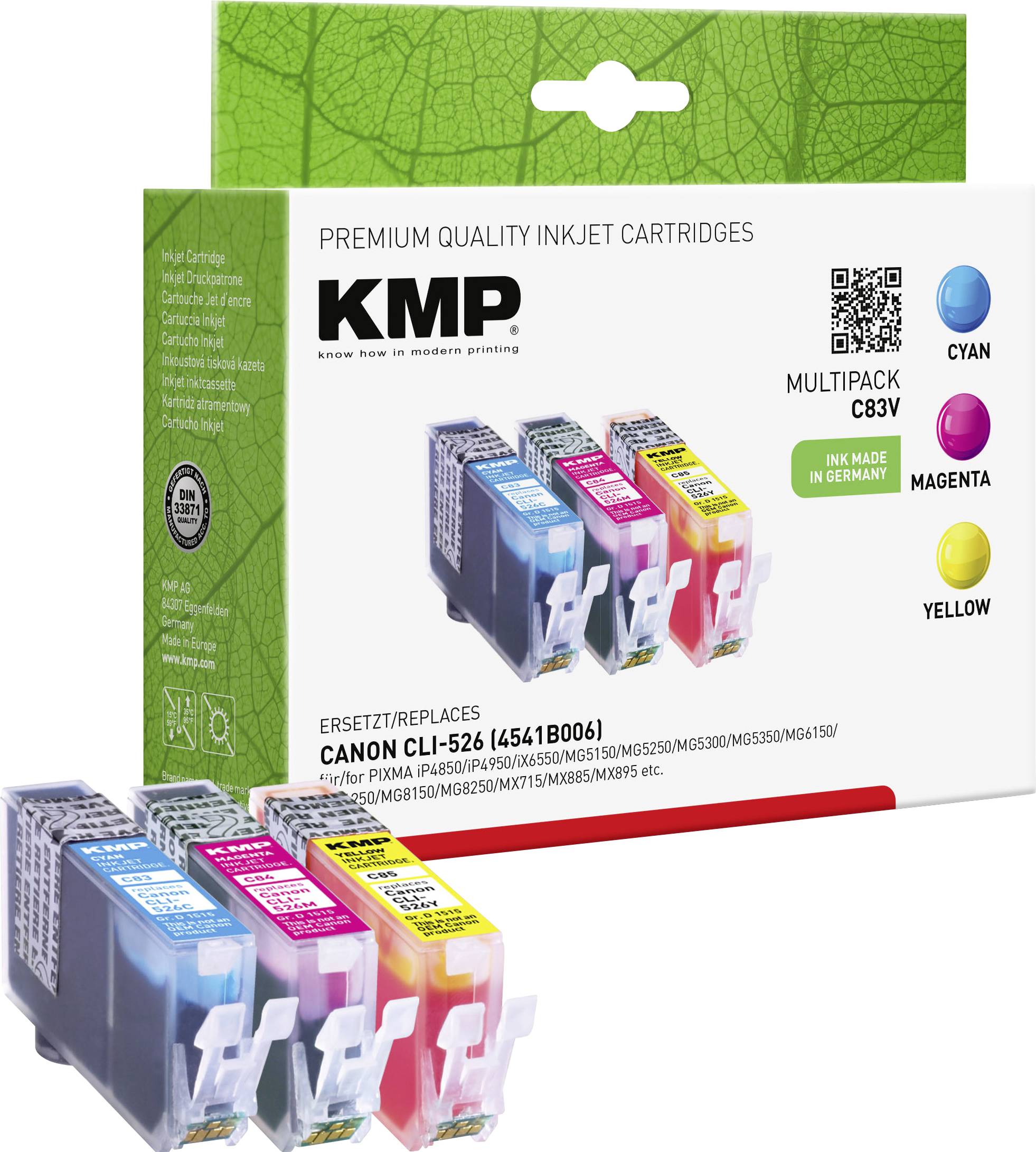 KMP MULTIPACK C83V - 3er-Pack - Gelb, Cyan, Magenta