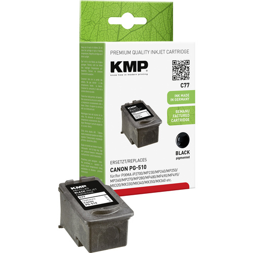 KMP Druckerpatrone ersetzt Canon PG-510 Kompatibel Schwarz C77 1511,4001