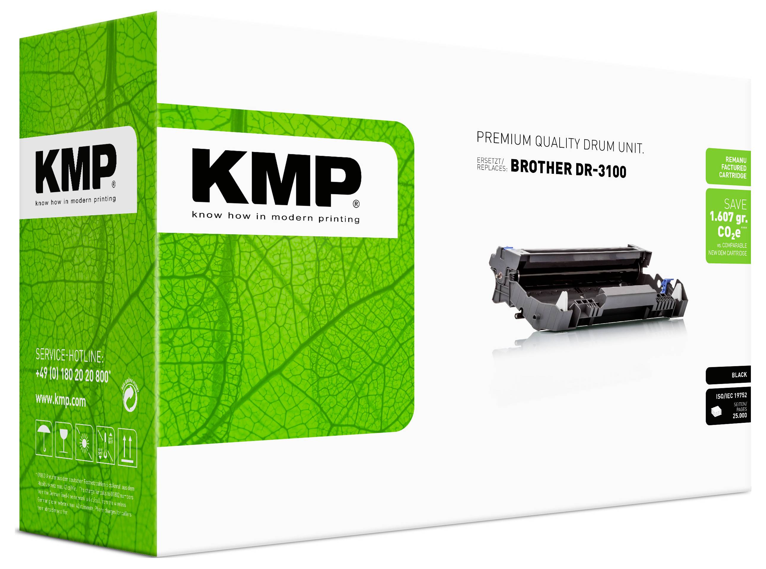 KMP Toner ersetzt Brother DR-3100 Kompatibel Schwarz 25000 Seiten B-DR15 1251,7000