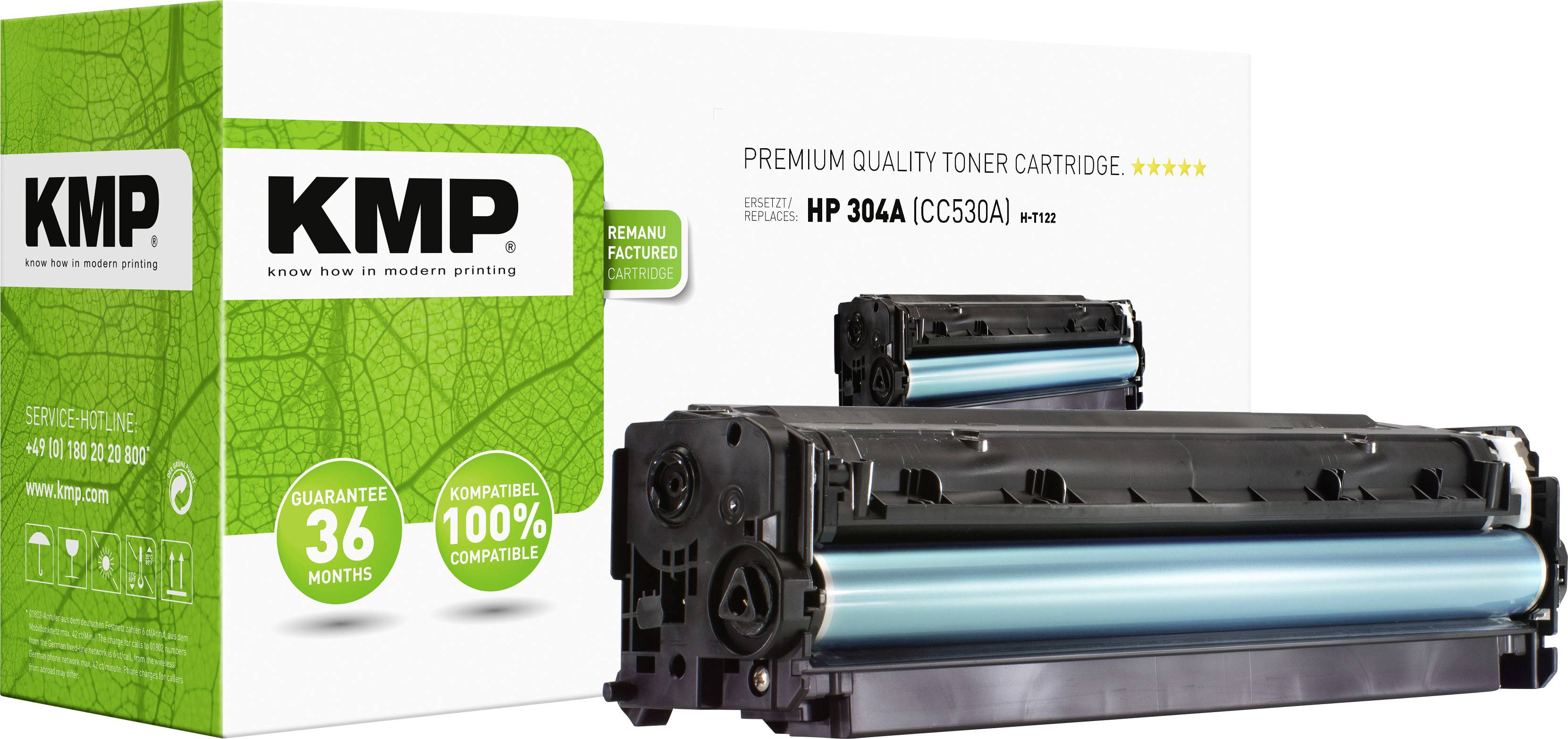 KMP Toner ersetzt HP 304A, CC530A Kompatibel Schwarz 3500 Seiten H-T122 1218,0000