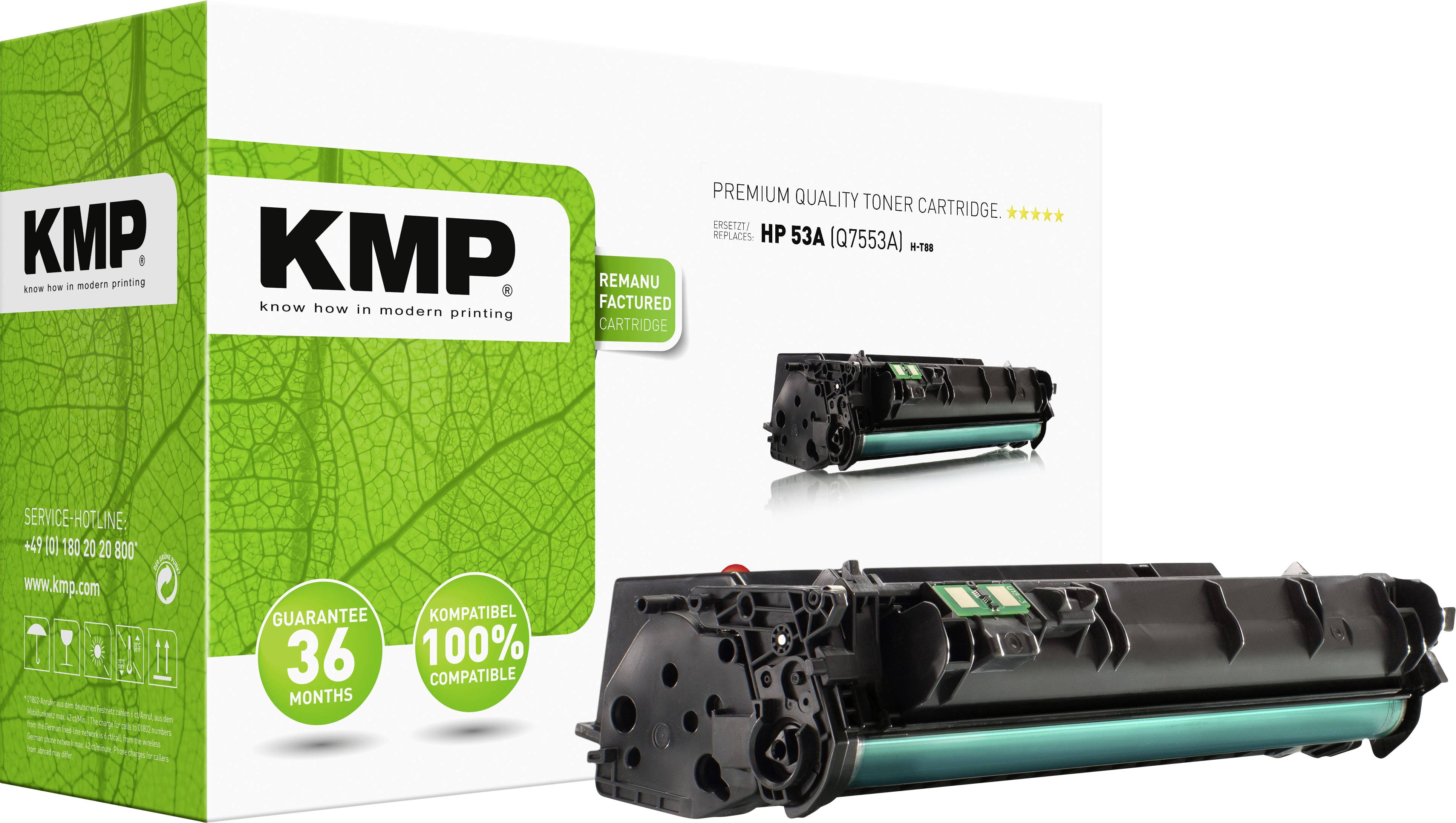 KMP Toner ersetzt HP 53X, Q7553X Kompatibel Schwarz 12000 Seiten H-T88 1207,5000
