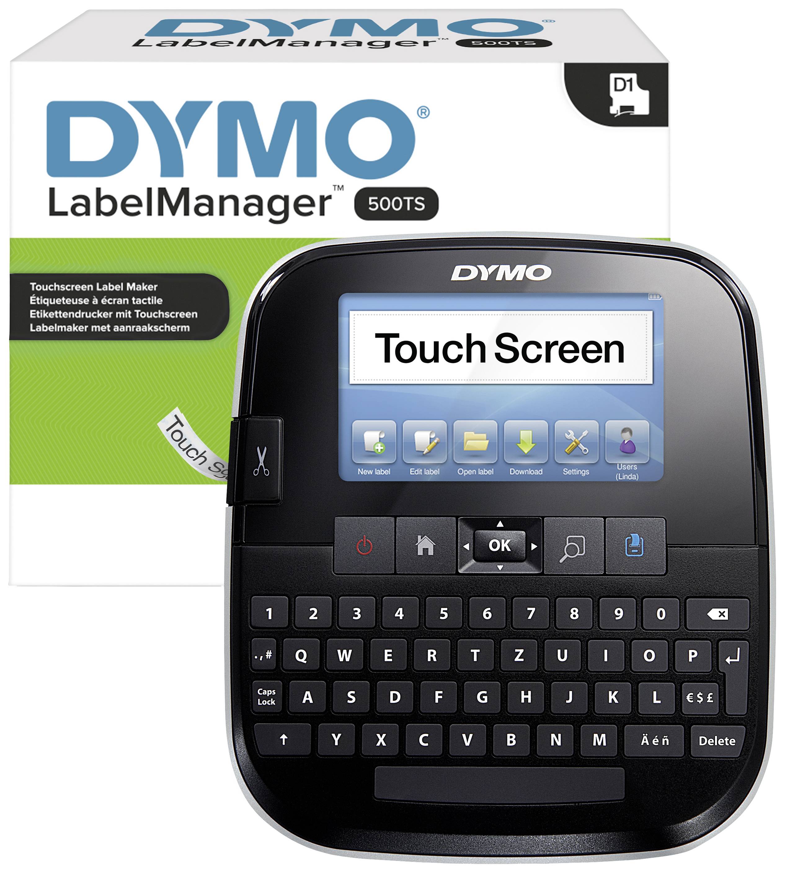 DYMO LabelManager 500TS Beschriftungsgerät Geeignet für Schriftband: D1 6 mm, 9 mm, 12 mm, 19 mm, 24mm
