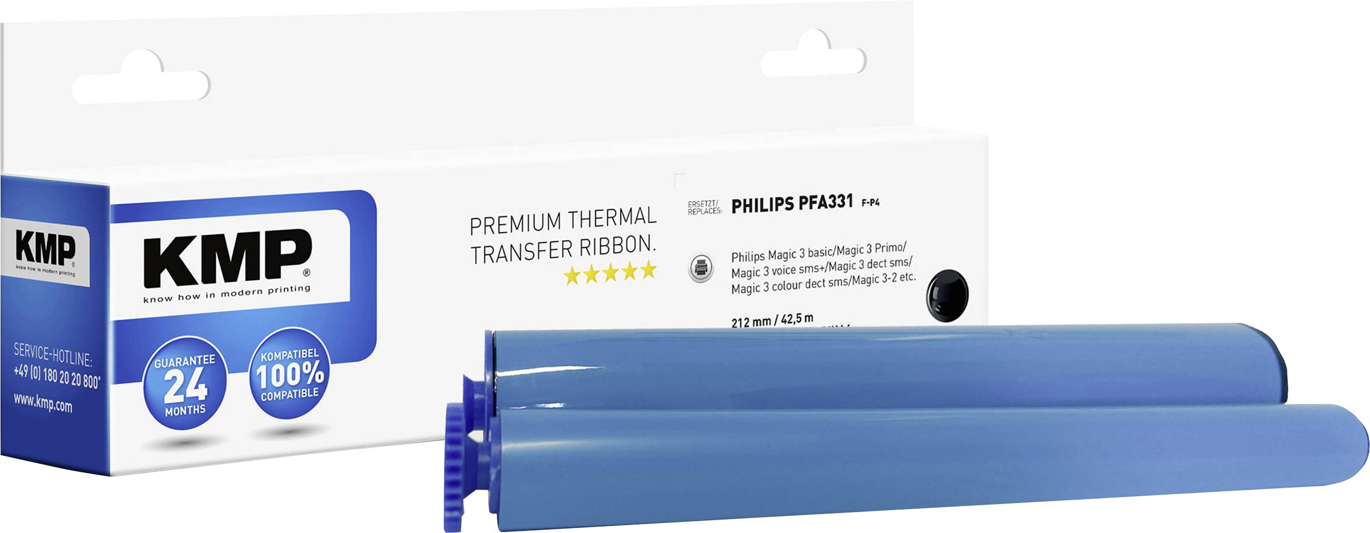 KMP Thermotransfer-Rolle Fax ersetzt Philips PFA 331 Kompatibel 140 Seiten Schwarz 1 St. F-P4 71000