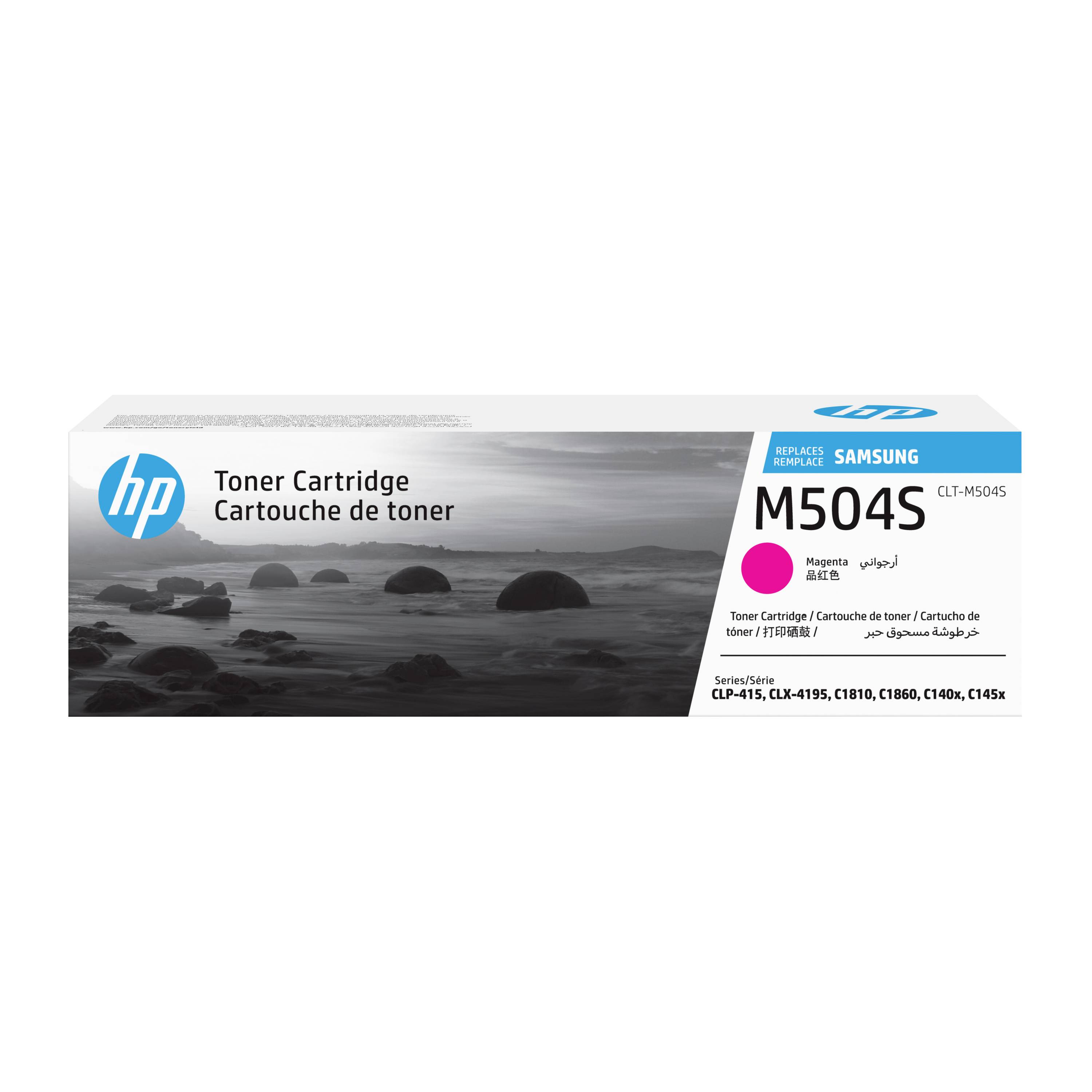 HP-Tonerpatrone Box mit Label Samsung M504S, Magenta, für Laserdrucker.